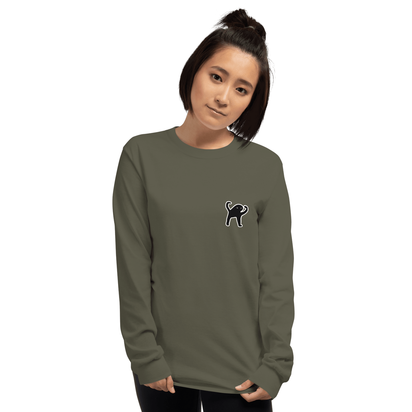 Cat Long Sleeve T-Shirt Meme - Sport Grey | Shirtposting
