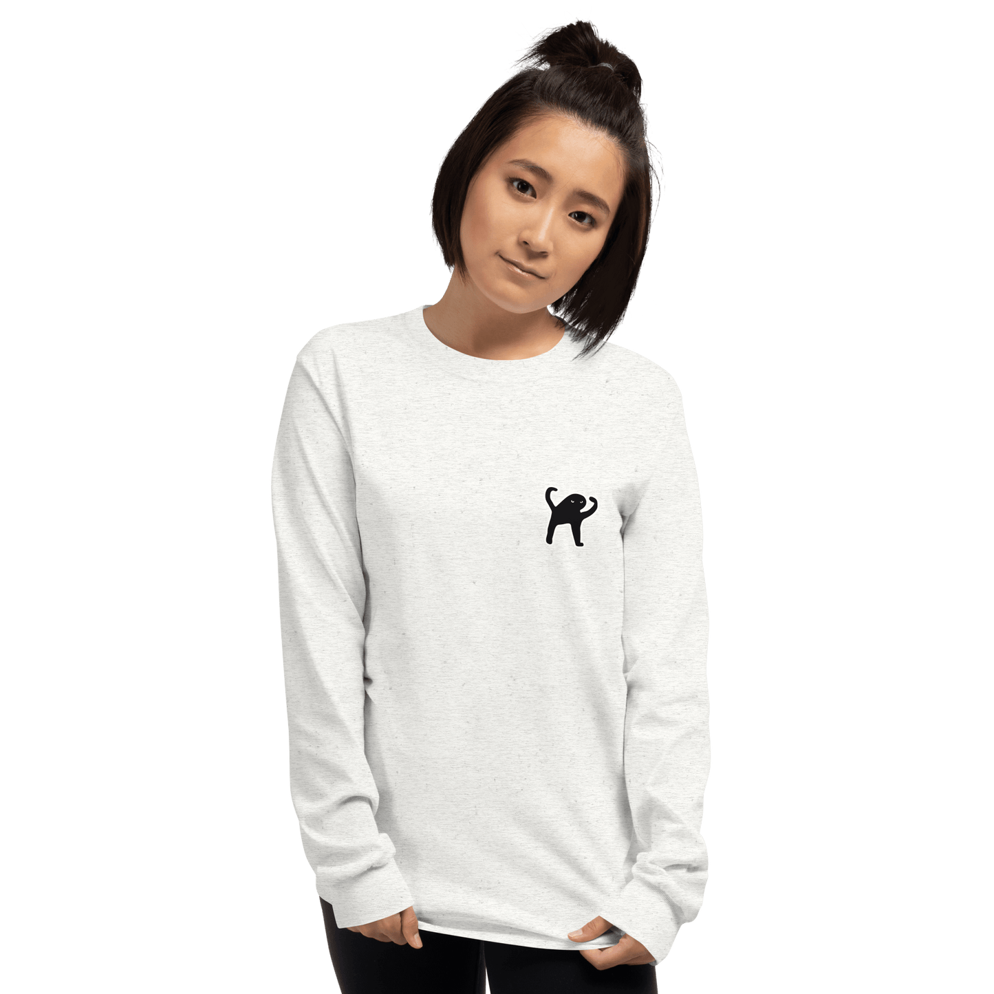 Cat Long Sleeve T-Shirt Meme - Sport Grey | Shirtposting