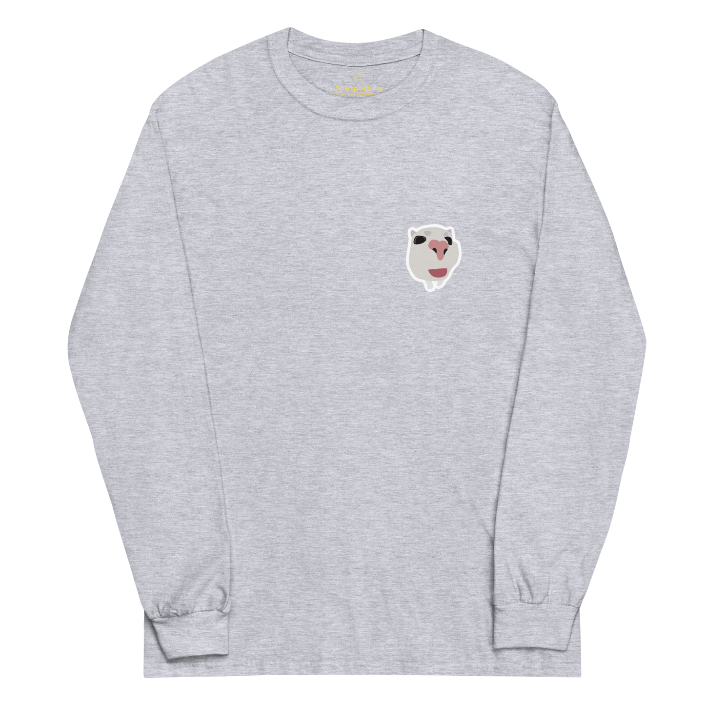 Cat Long Sleeve T-Shirt Meme - Sport Grey | Shirtposting