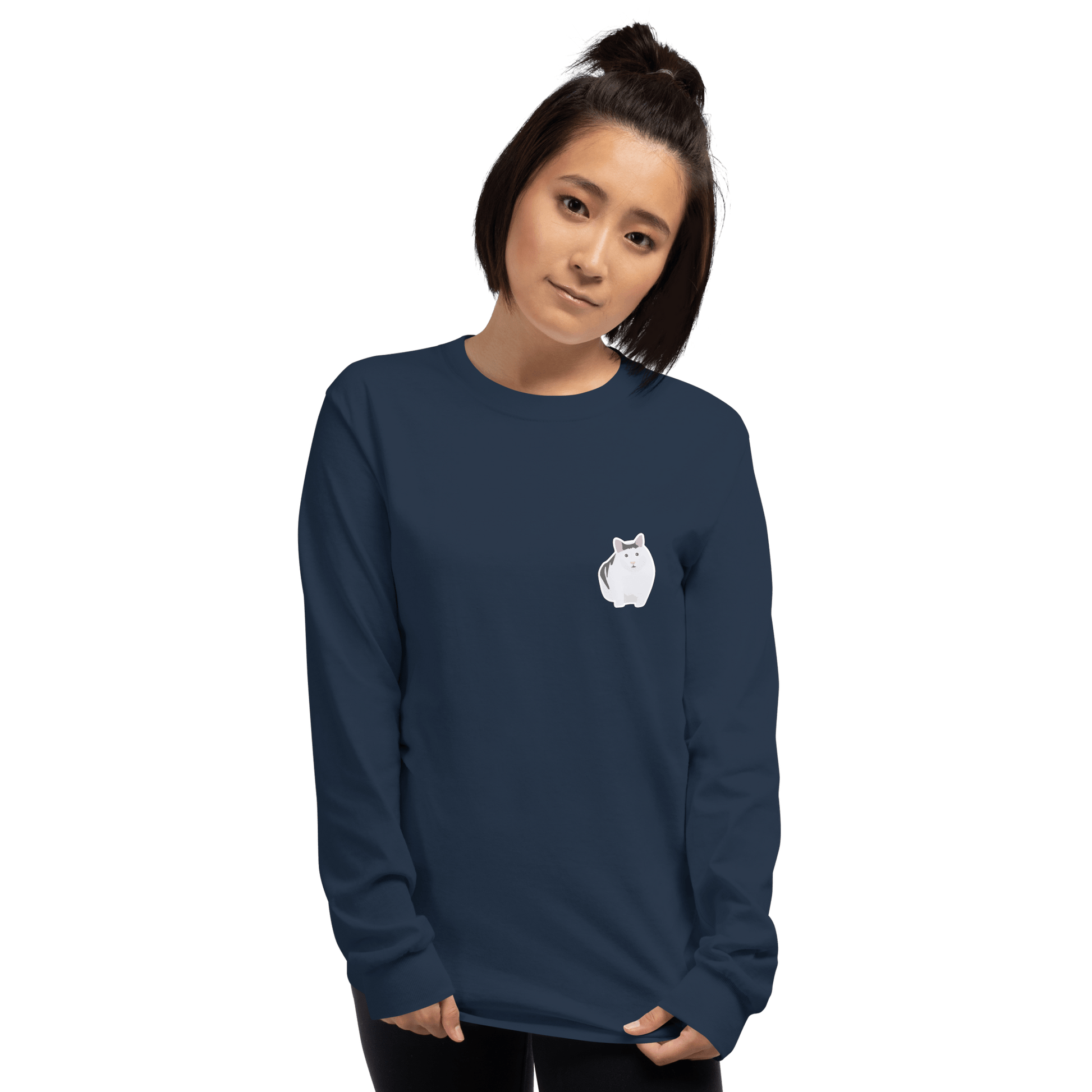 Cat Long Sleeve T-Shirt Meme - Sport Grey | Shirtposting