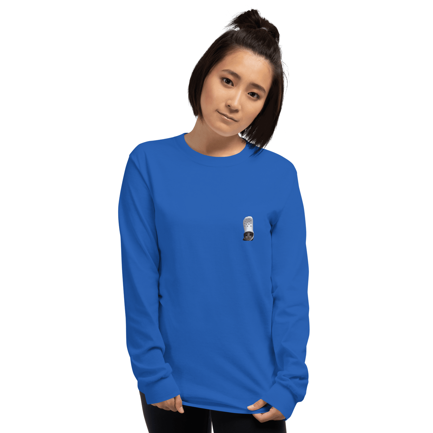 Cat Long Sleeve T-Shirt Meme - Sport Grey | Shirtposting