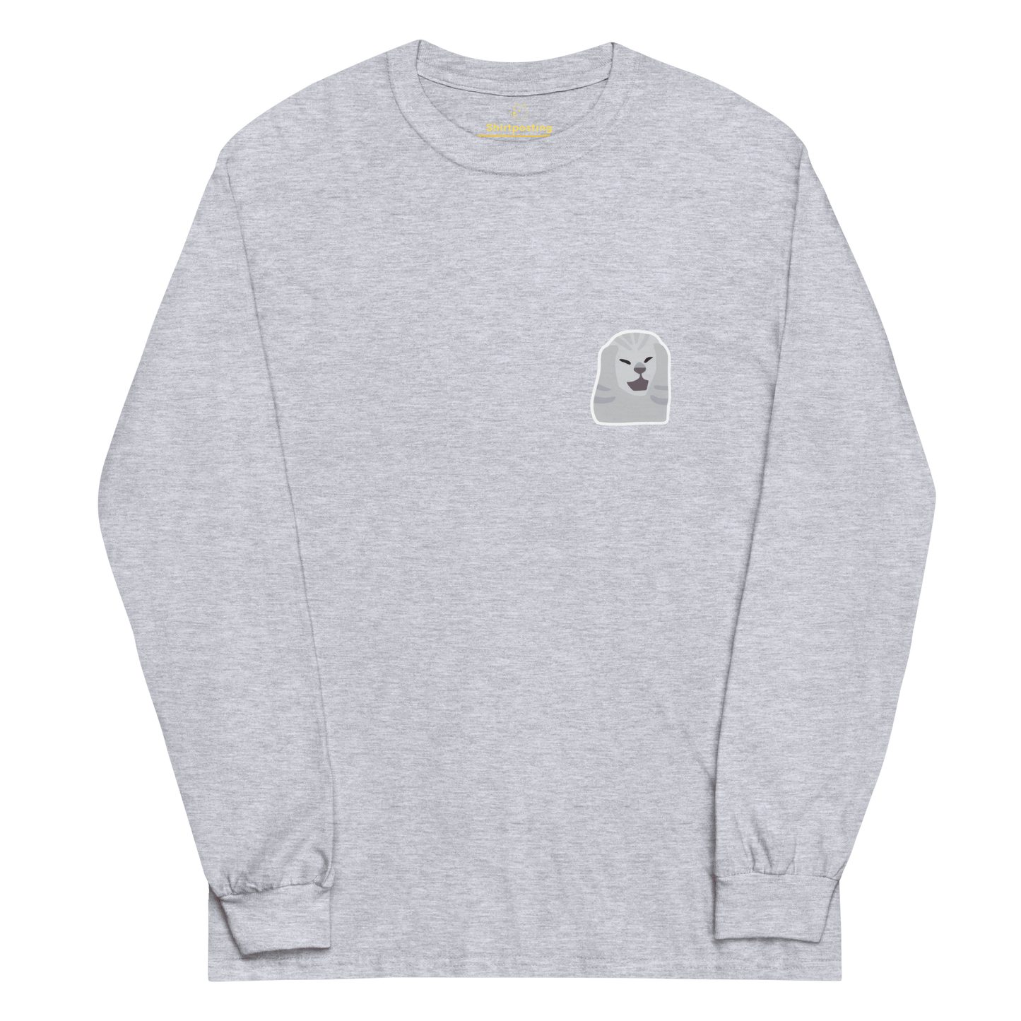 Cat Long Sleeve T-Shirt Meme - Sport Grey | Shirtposting