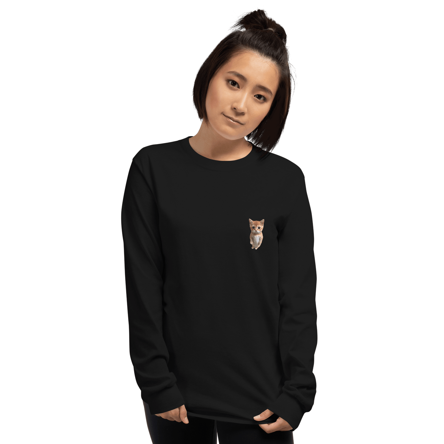 Cat Long Sleeve T-Shirt Meme - Sport Grey | Shirtposting