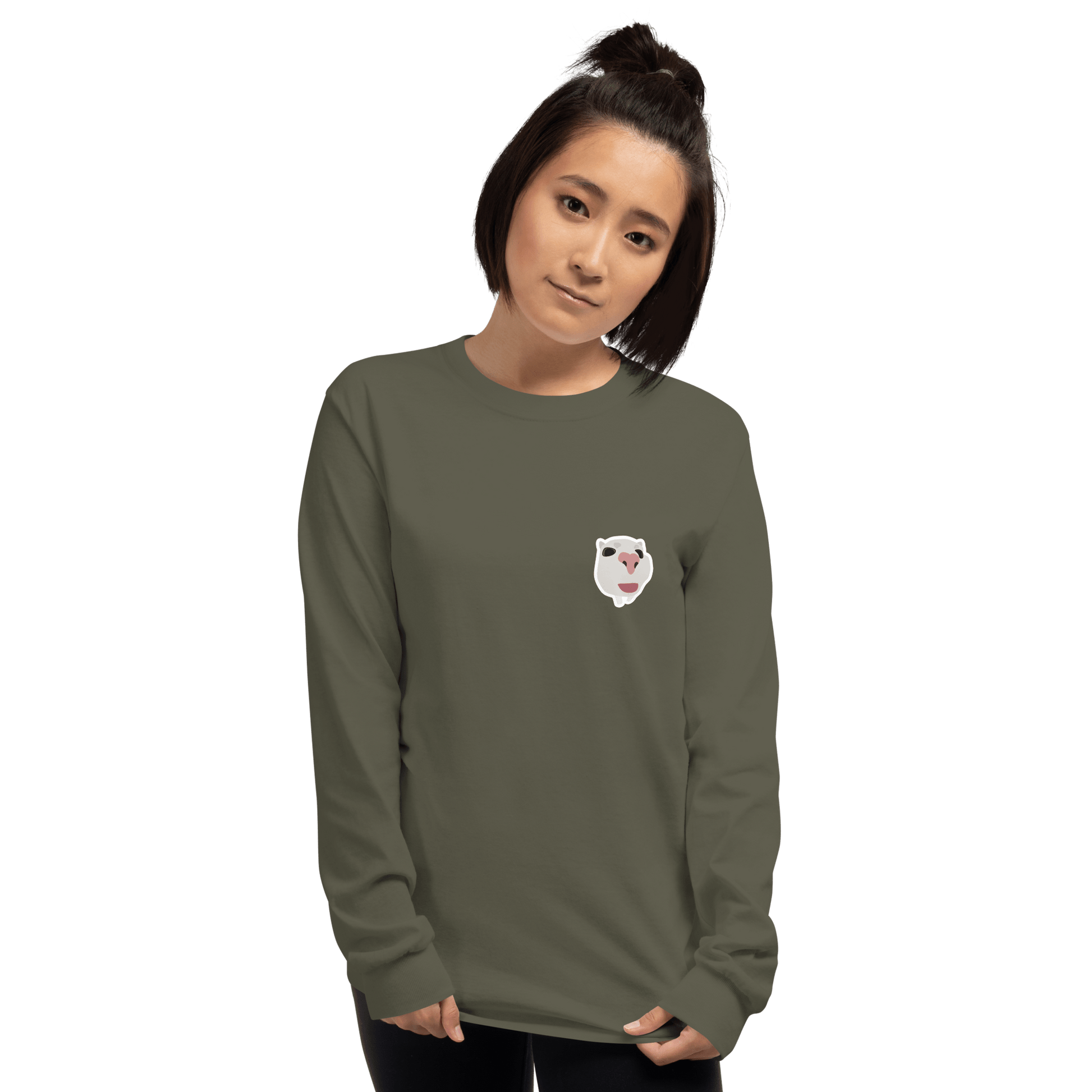 Cat Long Sleeve T-Shirt Meme - Sport Grey | Shirtposting