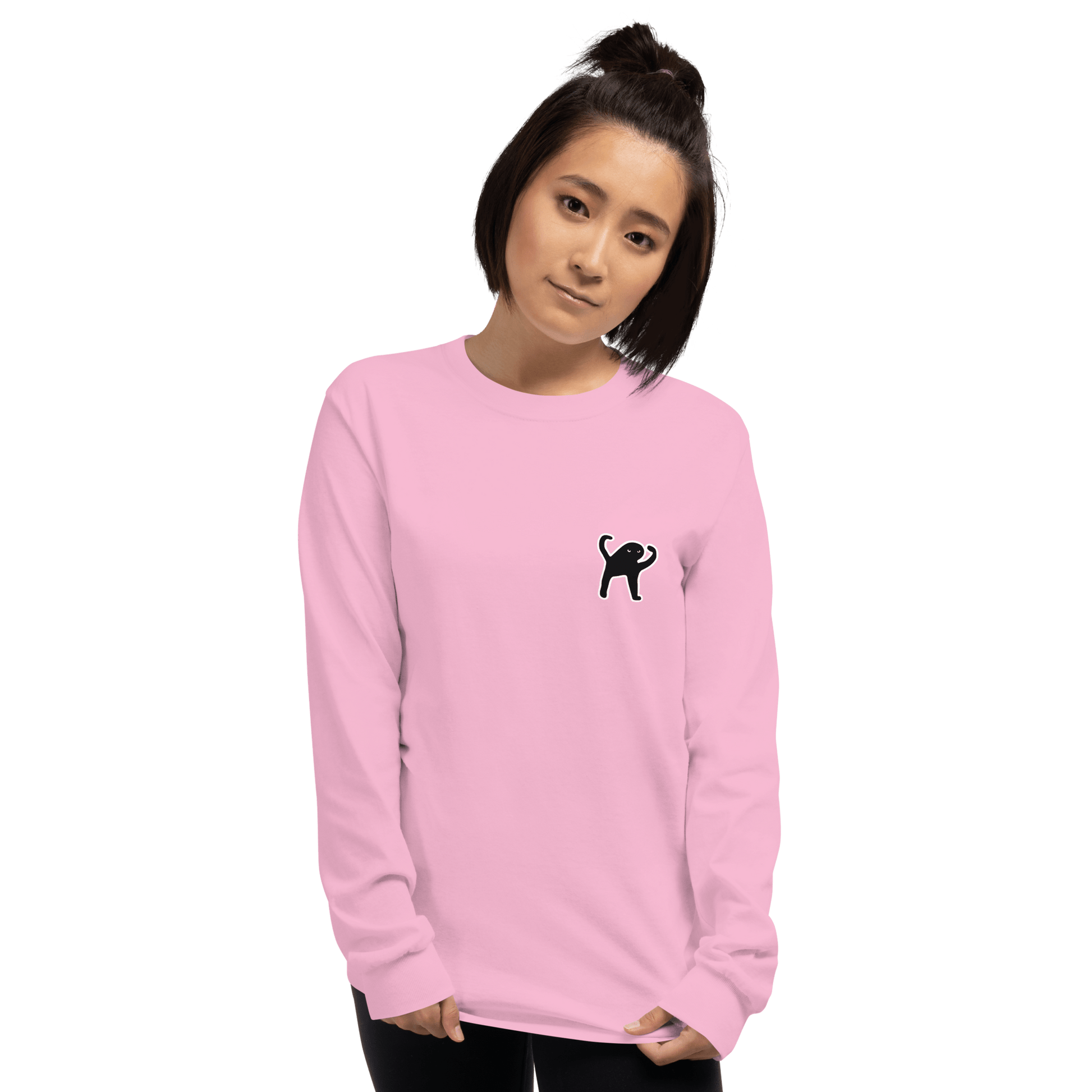Cat Long Sleeve T-Shirt Meme - Sport Grey | Shirtposting
