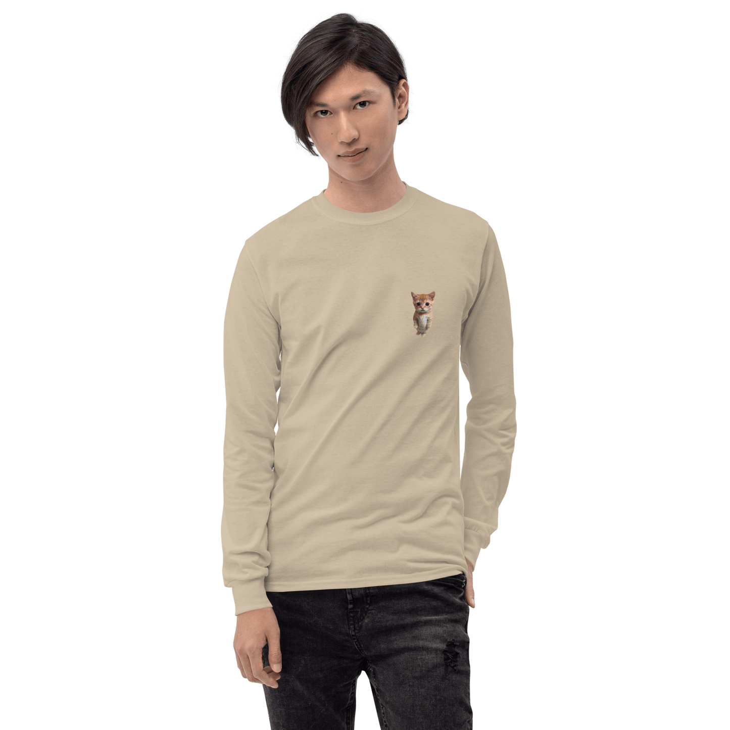 Cat Long Sleeve T-Shirt Meme - Sport Grey | Shirtposting