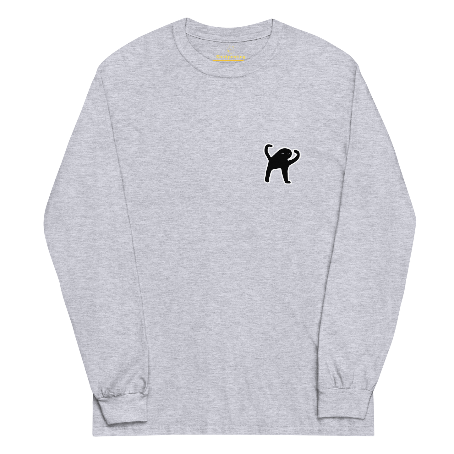 Cat Long Sleeve T-Shirt Meme - Sport Grey | Shirtposting