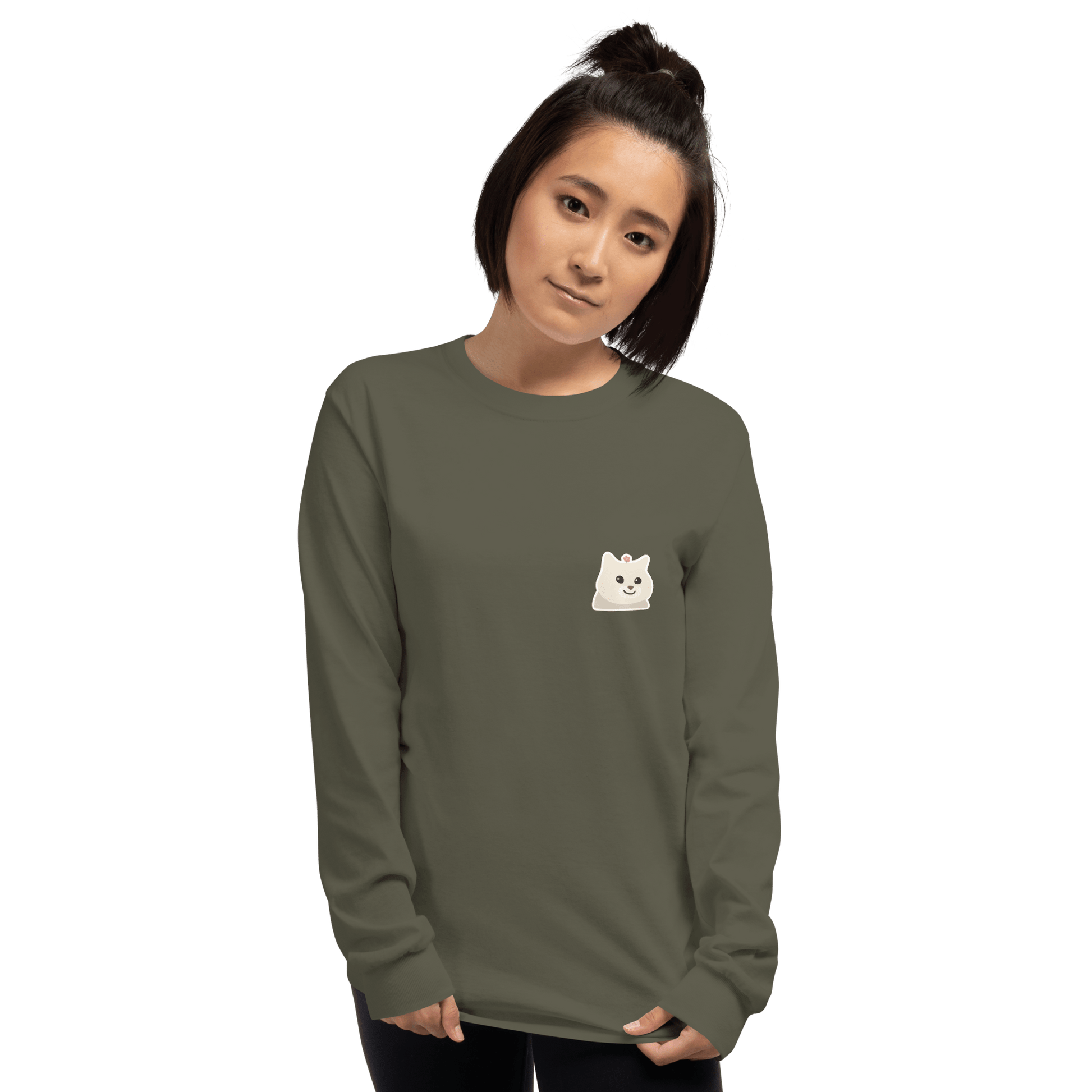 Cat Long Sleeve T-Shirt Meme - Sport Grey | Shirtposting