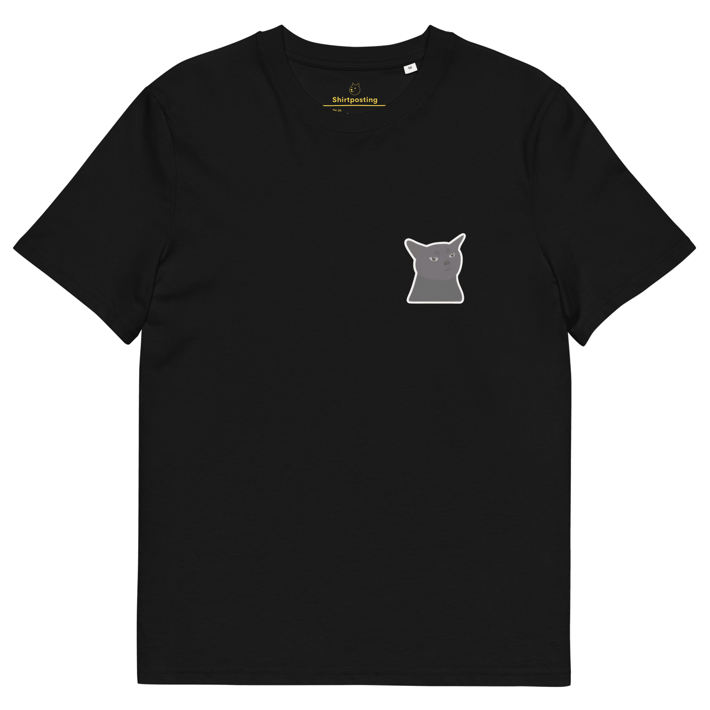 Cat Premium Organic T-Shirt Meme - Black | Shirtposting