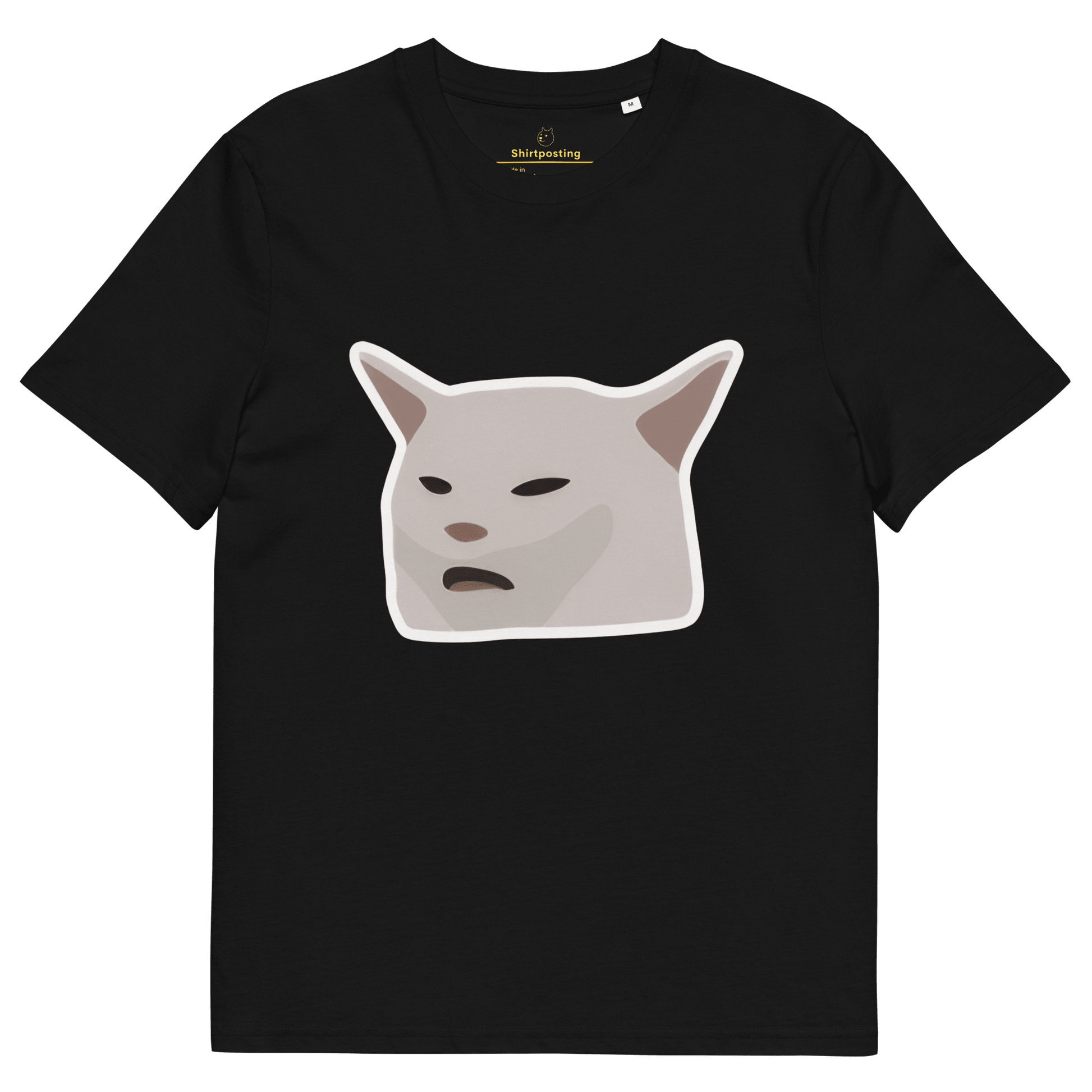 Cat Premium Organic T-Shirt Meme - Black | Shirtposting