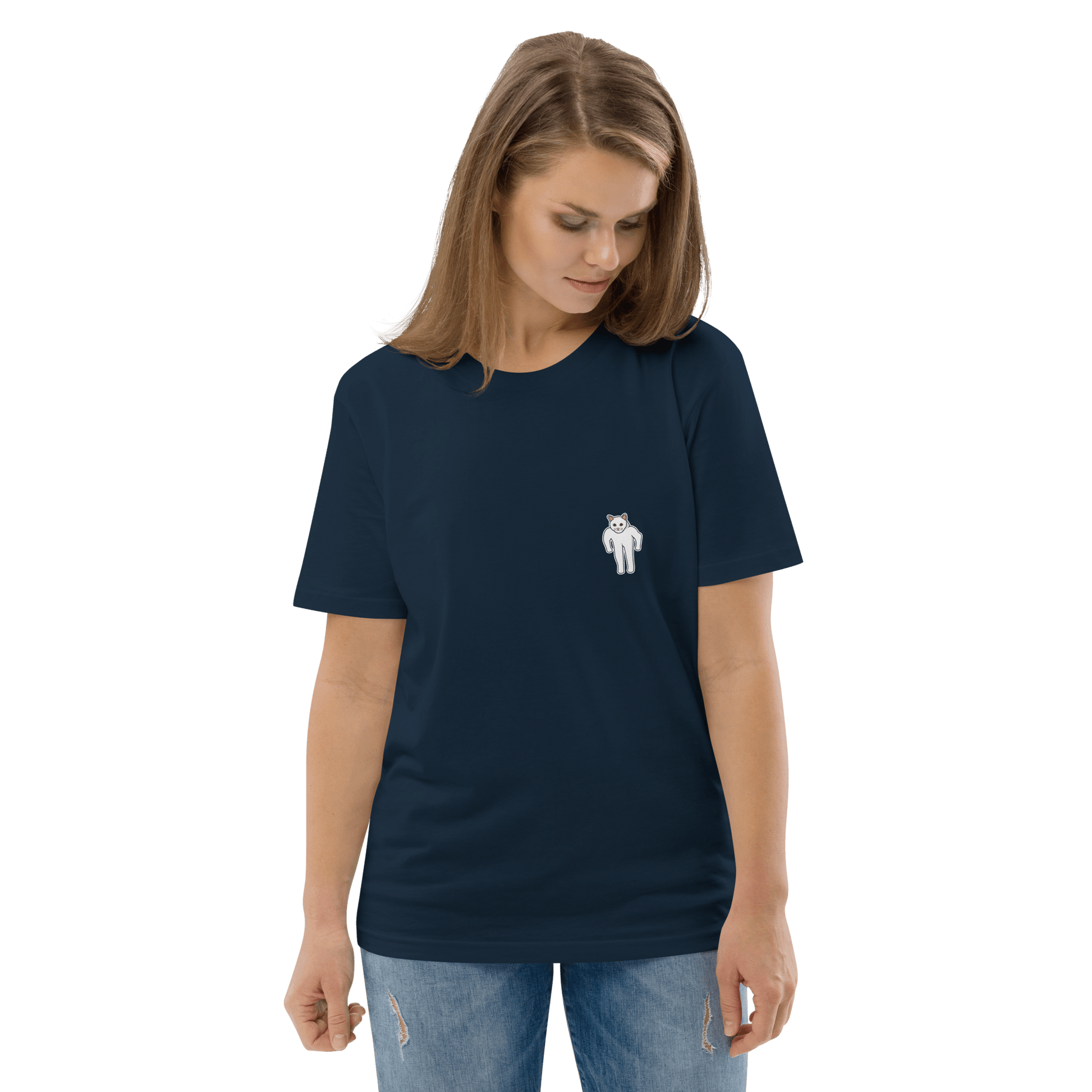 Cat Premium Organic T-Shirt Meme - Cotton Pink | Shirtposting