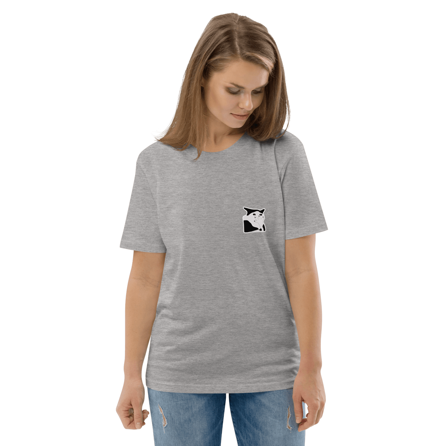 Cat Premium Organic T-Shirt Meme - Cotton Pink | Shirtposting
