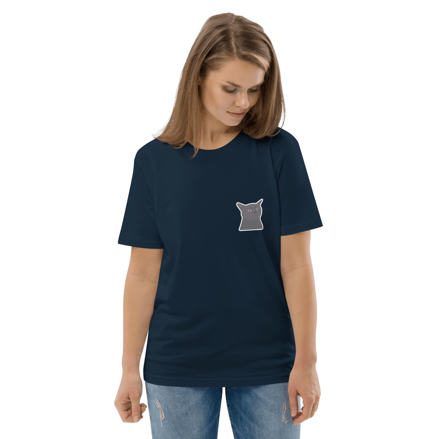 Cat Premium Organic T-Shirt Meme - Cotton Pink | Shirtposting