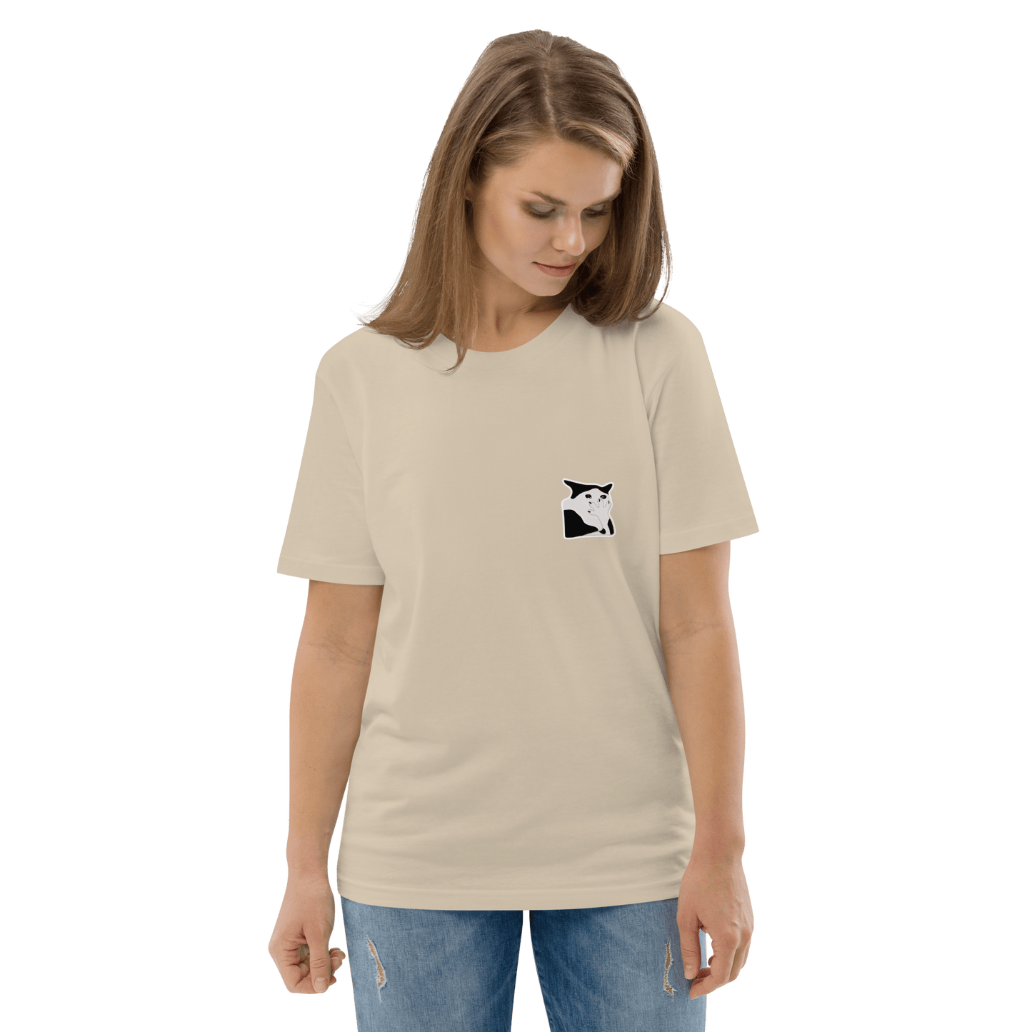 Cat Premium Organic T-Shirt Meme - Cotton Pink | Shirtposting