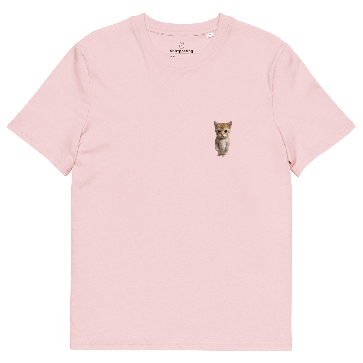 Cat Premium Organic T-Shirt Meme - Cotton Pink | Shirtposting