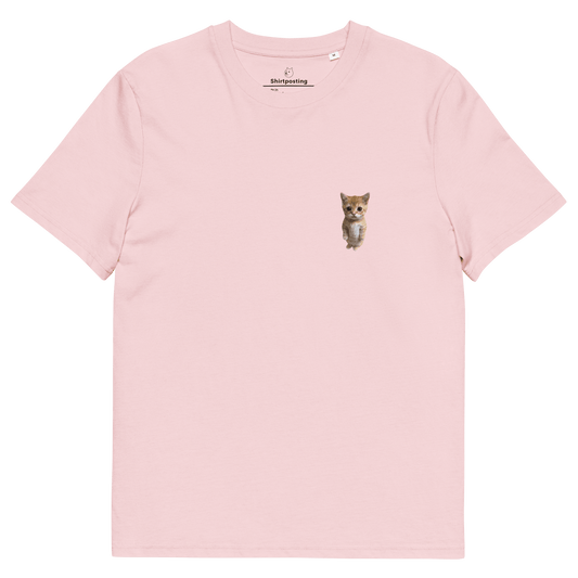 Cat Premium Organic T-Shirt Meme - Cotton Pink | Shirtposting