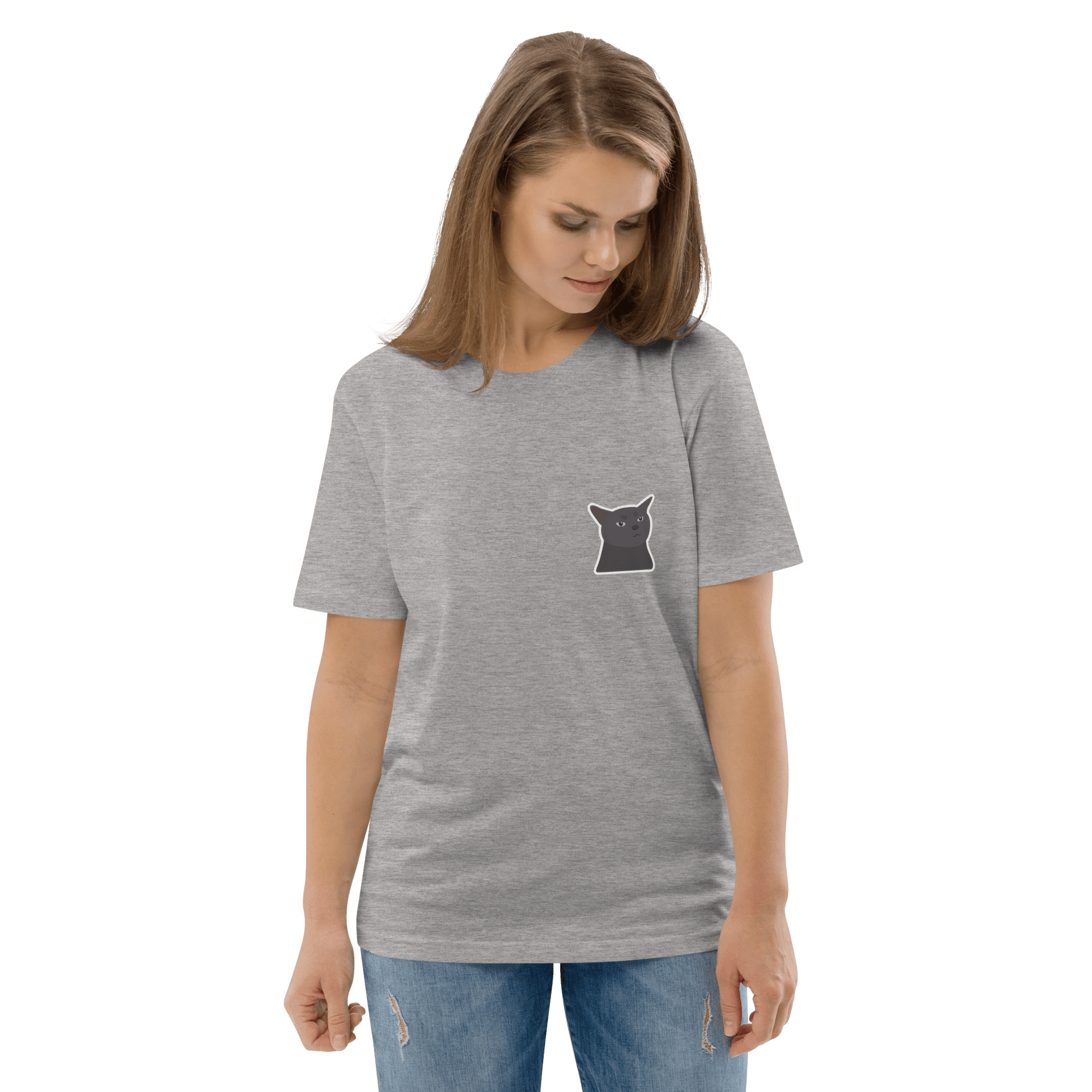 Cat Premium Organic T-Shirt Meme - Cotton Pink | Shirtposting