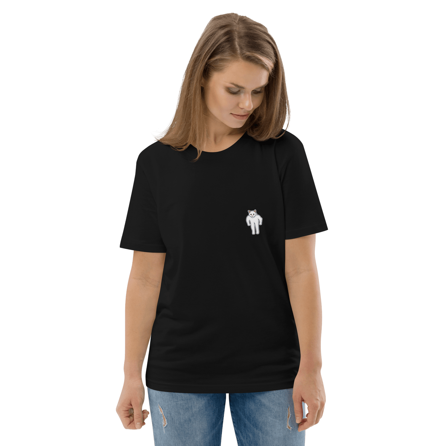 Cat Premium Organic T-Shirt Meme - Cotton Pink | Shirtposting