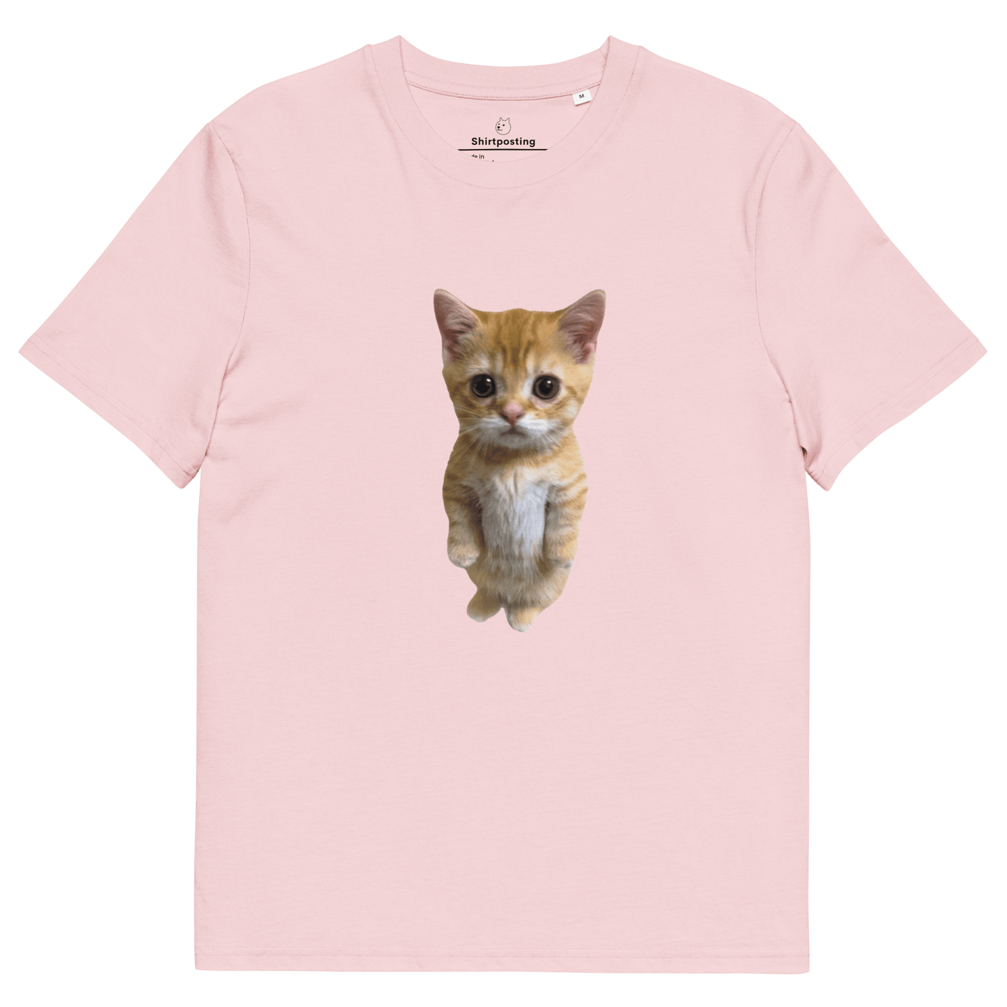 Cat Premium Organic T-Shirt Meme - Cotton Pink | Shirtposting