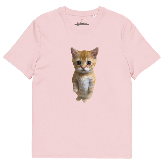 Cat Premium Organic T-Shirt Meme - Cotton Pink | Shirtposting