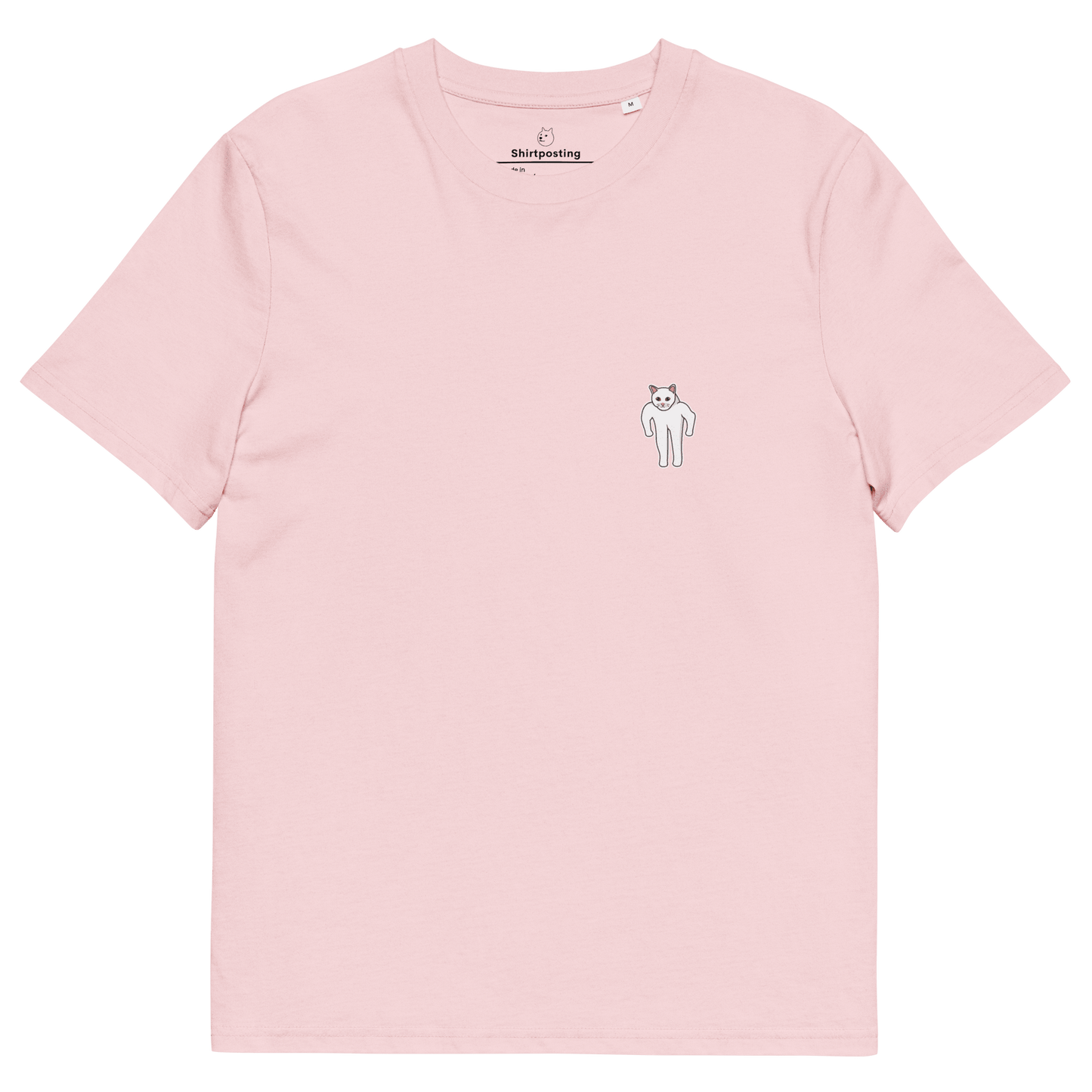 Cat Premium Organic T-Shirt Meme - Cotton Pink | Shirtposting