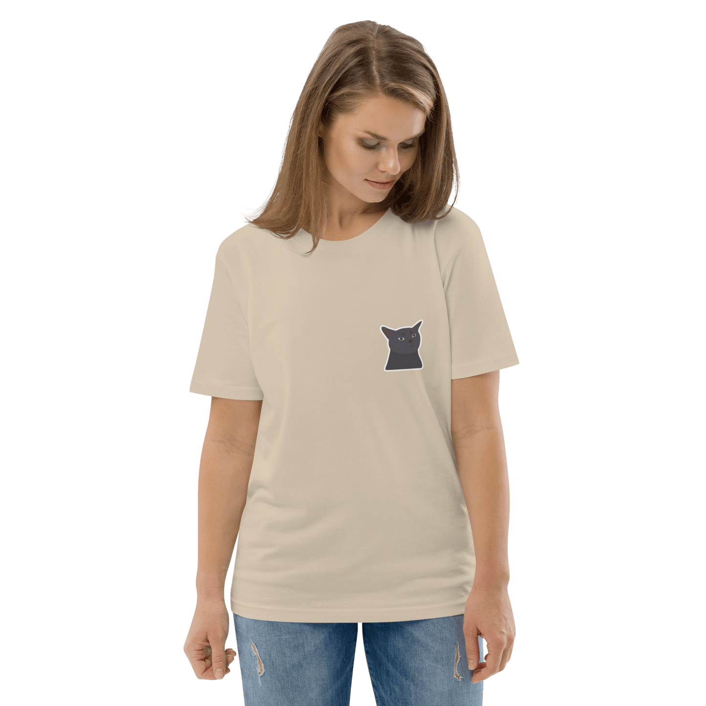 Cat Premium Organic T-Shirt Meme - Cotton Pink | Shirtposting