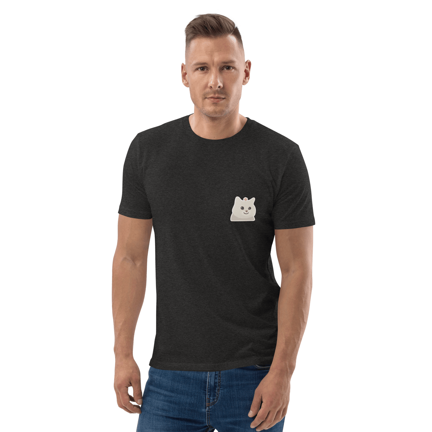 Cat Premium Organic T-Shirt Meme - Dark Heather Grey | Shirtposting