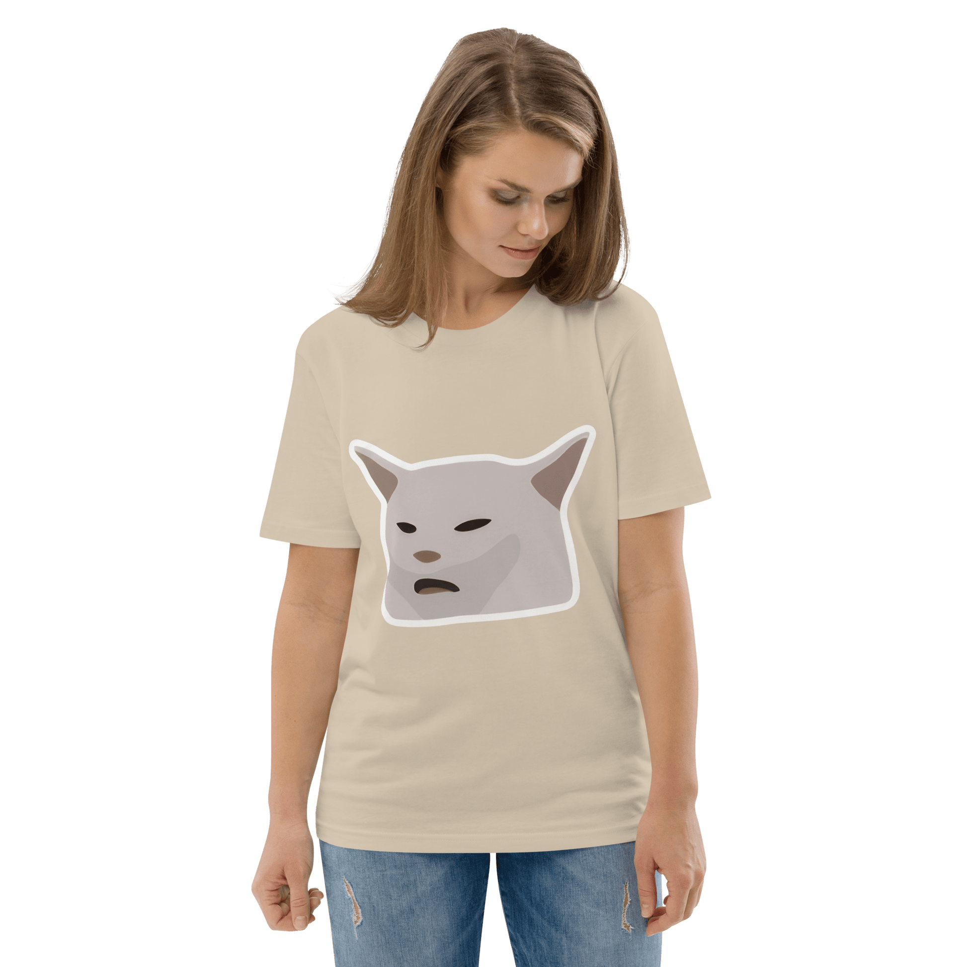Cat Premium Organic T-Shirt Meme - Dark Heather Grey | Shirtposting