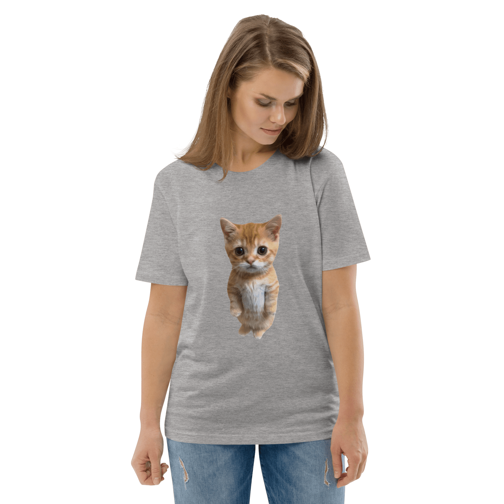 Cat Premium Organic T-Shirt Meme - Dark Heather Grey | Shirtposting