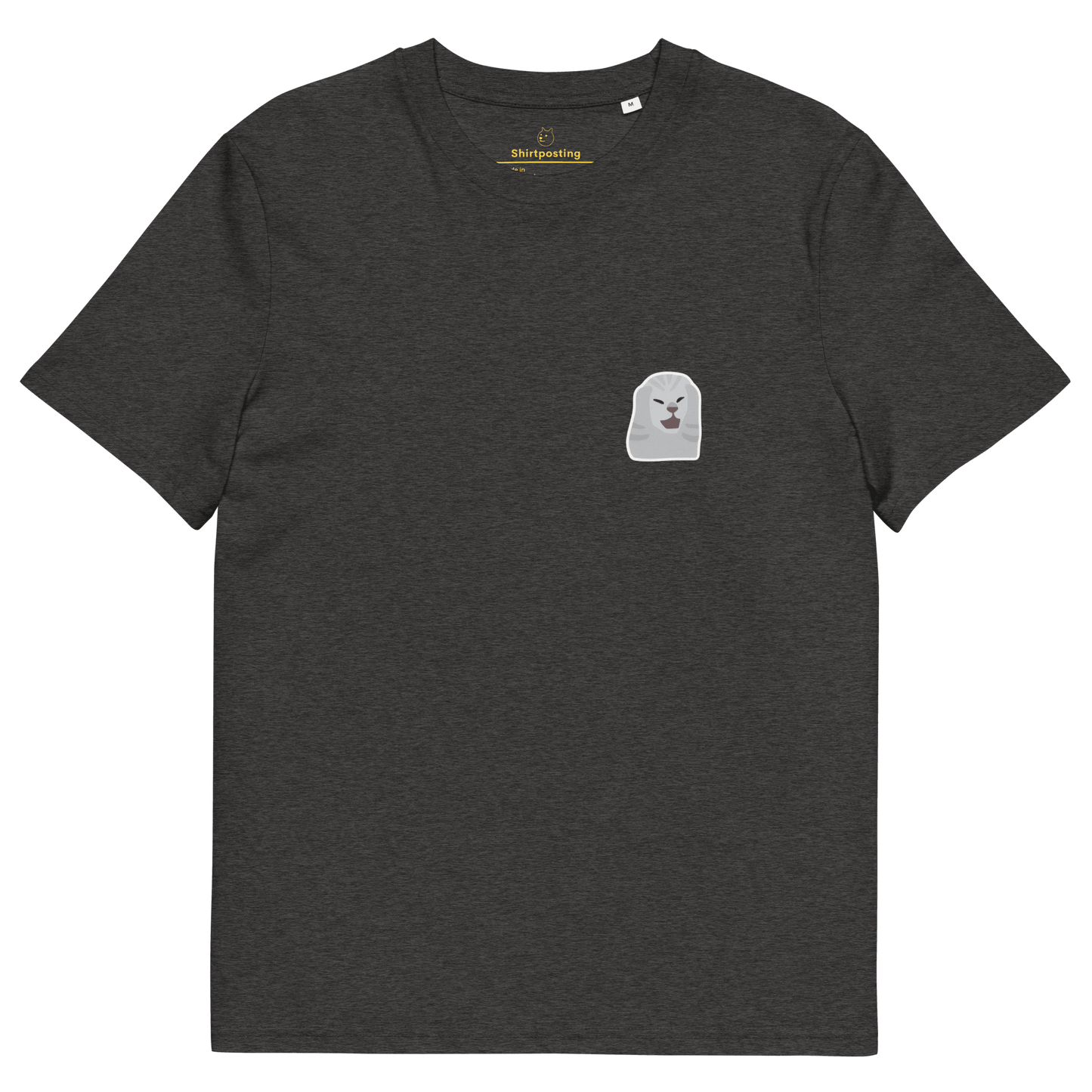 Cat Premium Organic T-Shirt Meme - Dark Heather Grey | Shirtposting