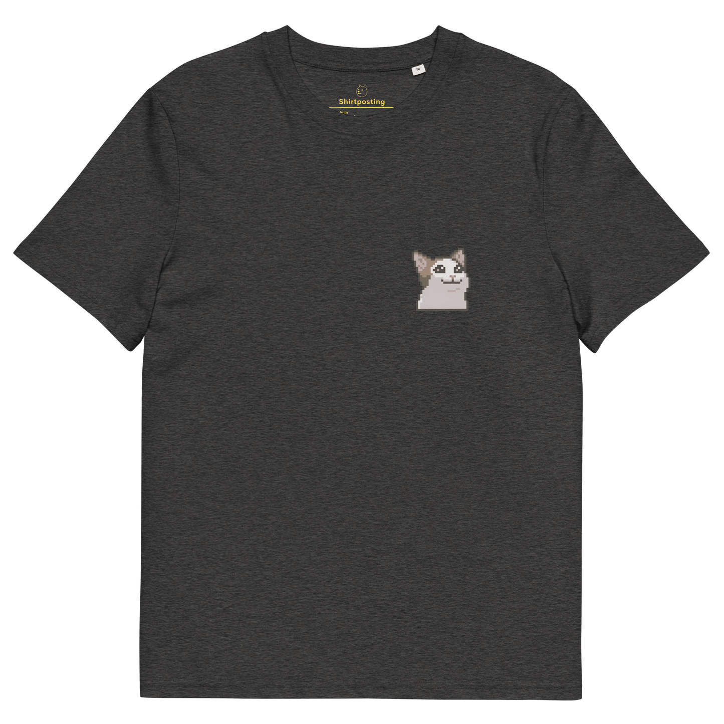 Cat Premium Organic T-Shirt Meme - Dark Heather Grey | Shirtposting