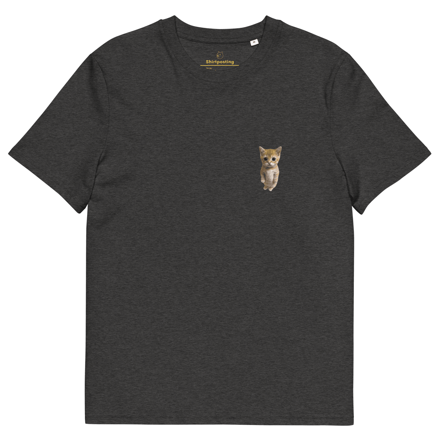 Cat Premium Organic T-Shirt Meme - Dark Heather Grey | Shirtposting
