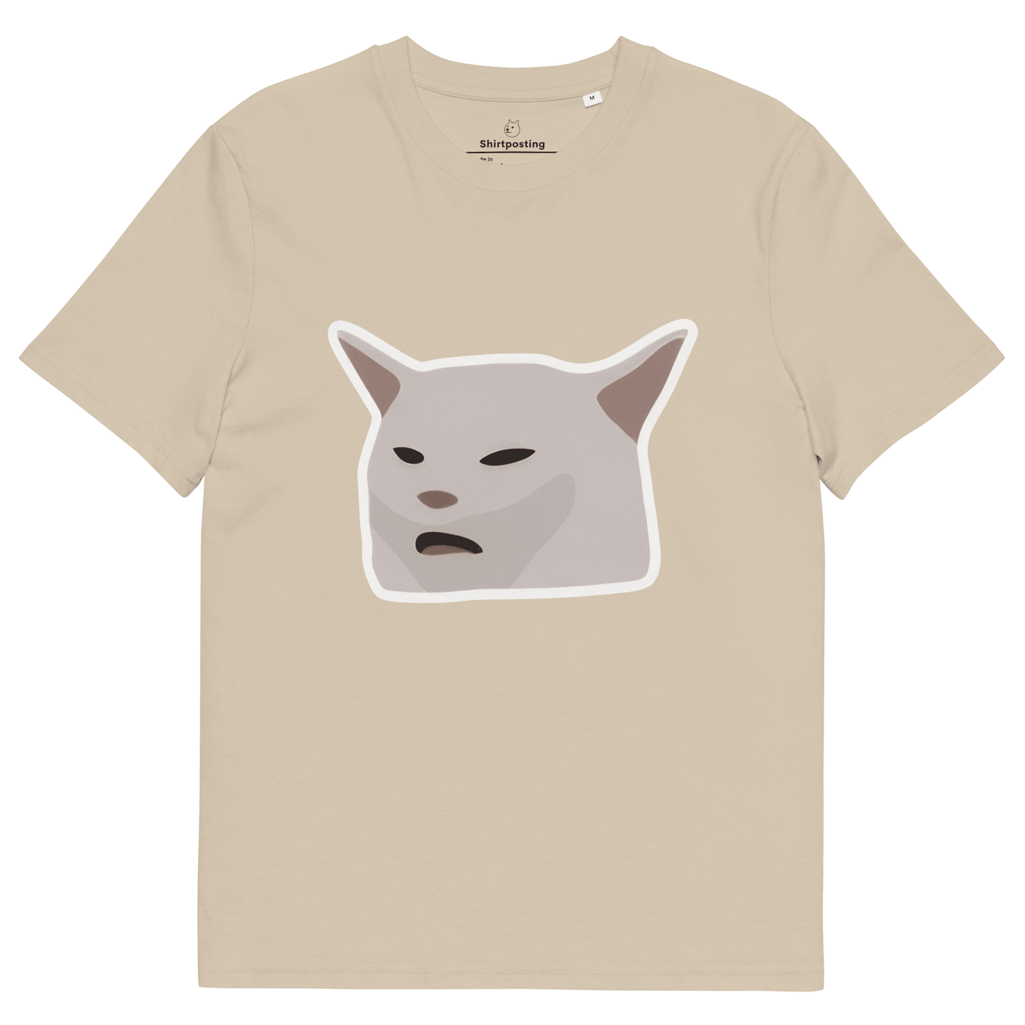 Cat Premium Organic T-Shirt Meme - Desert Dust | Shirtposting