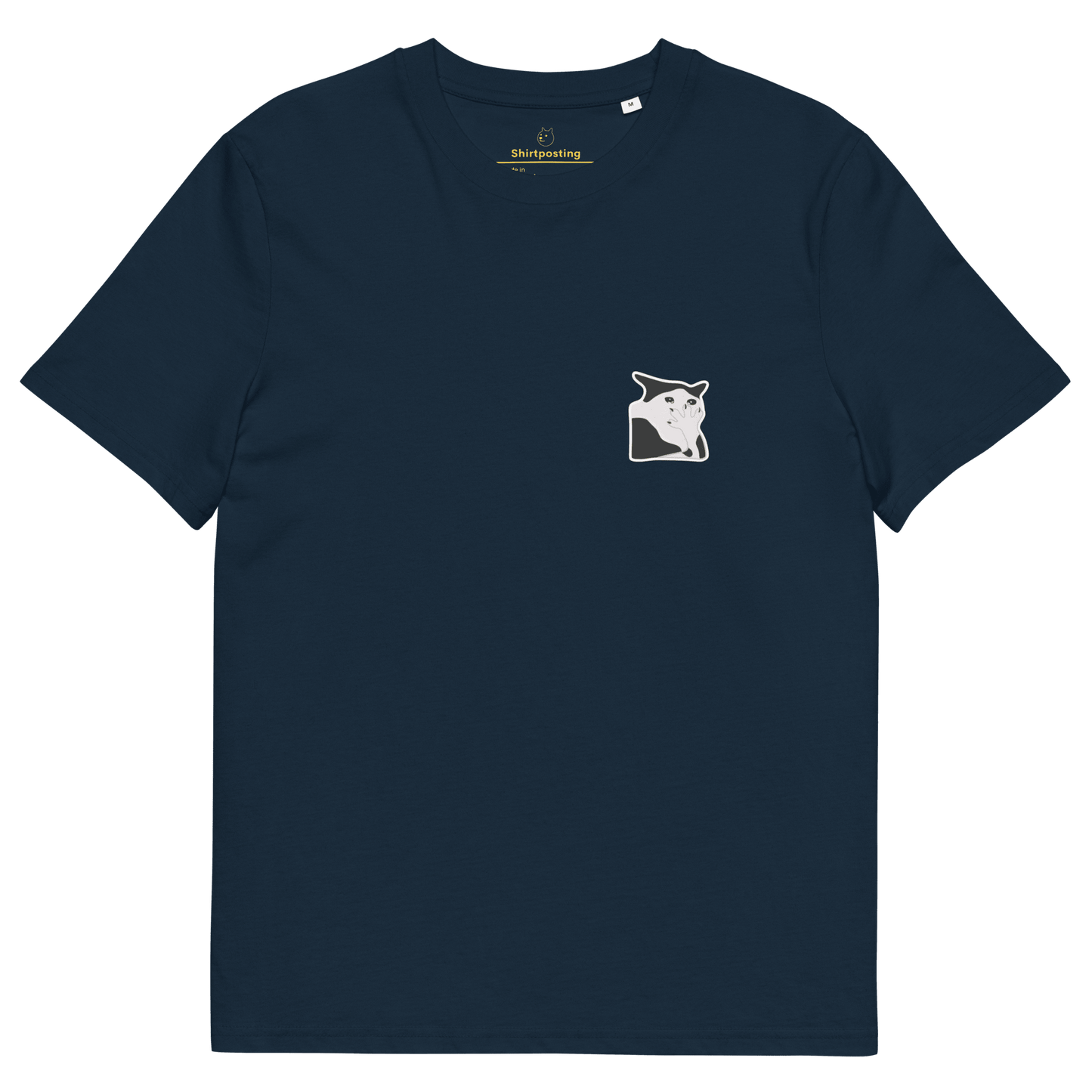 Cat Premium Organic T-Shirt Meme - French Navy | Shirtposting