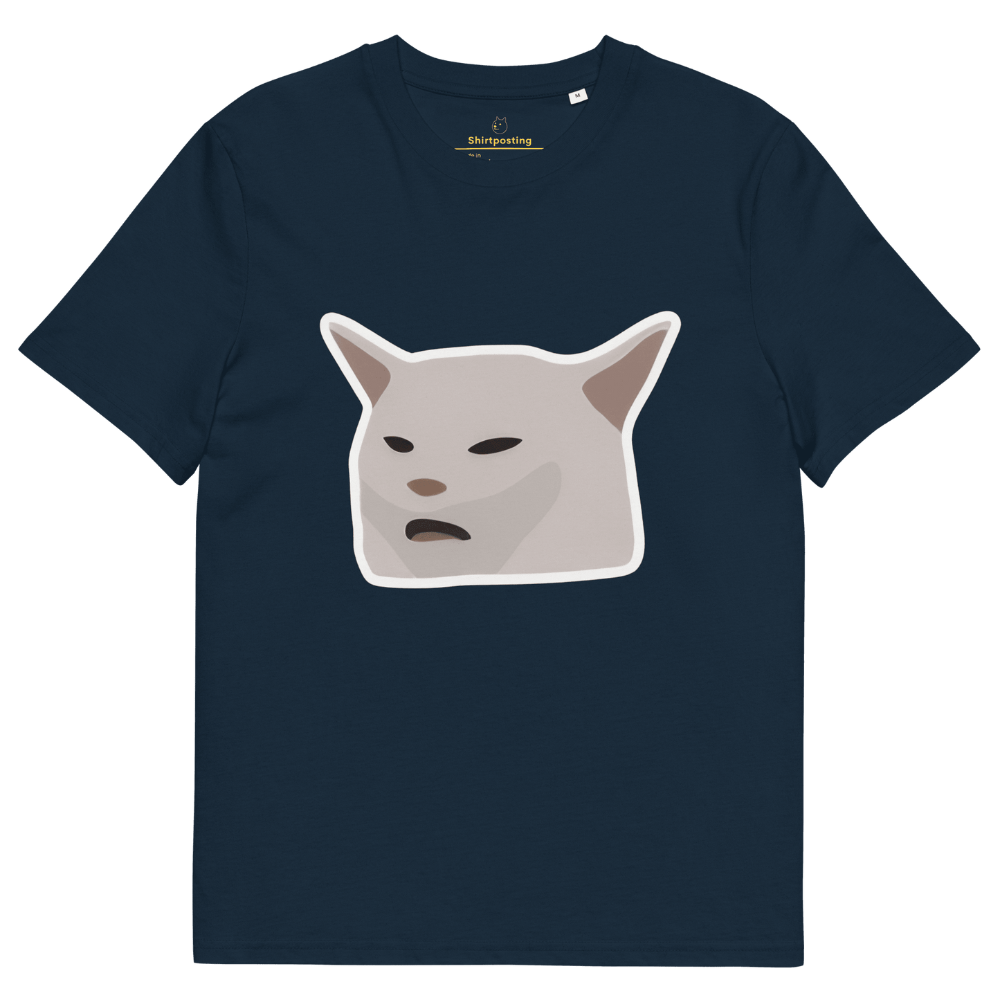 Cat Premium Organic T-Shirt Meme - French Navy | Shirtposting