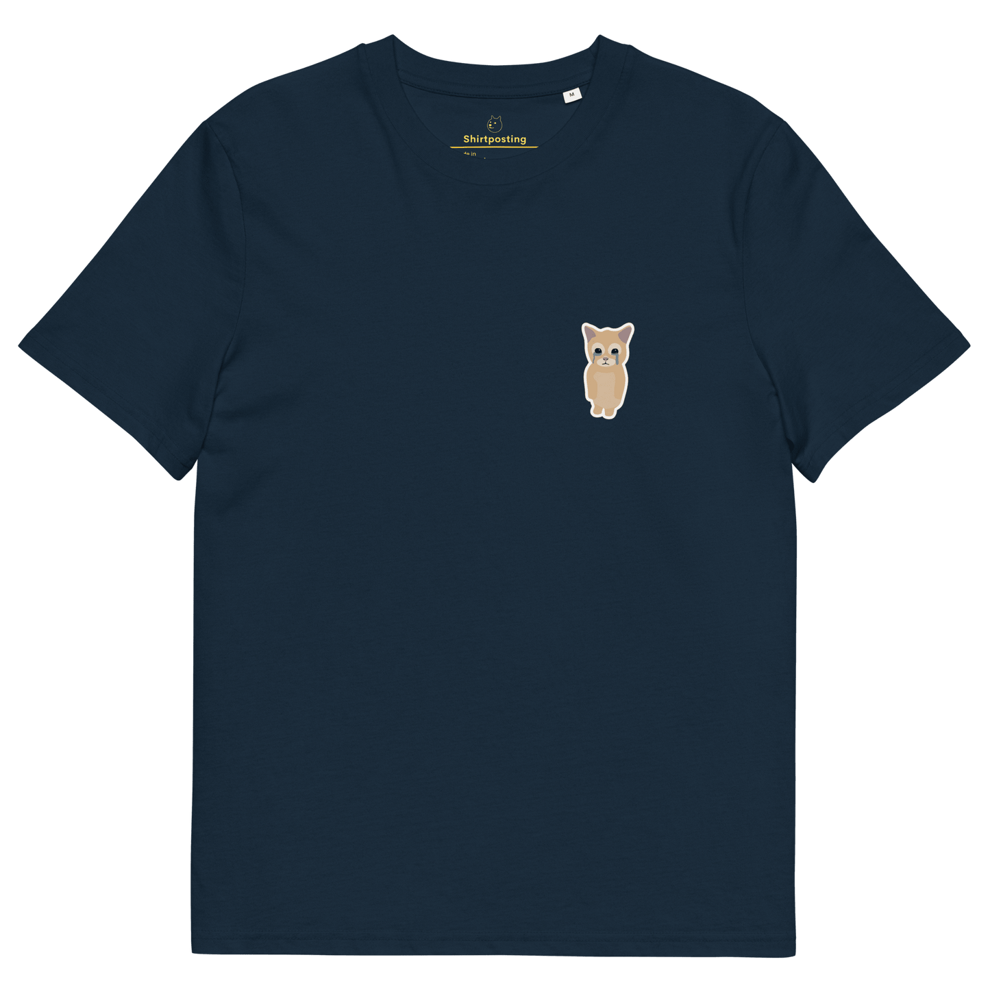 Cat Premium Organic T-Shirt Meme - French Navy | Shirtposting