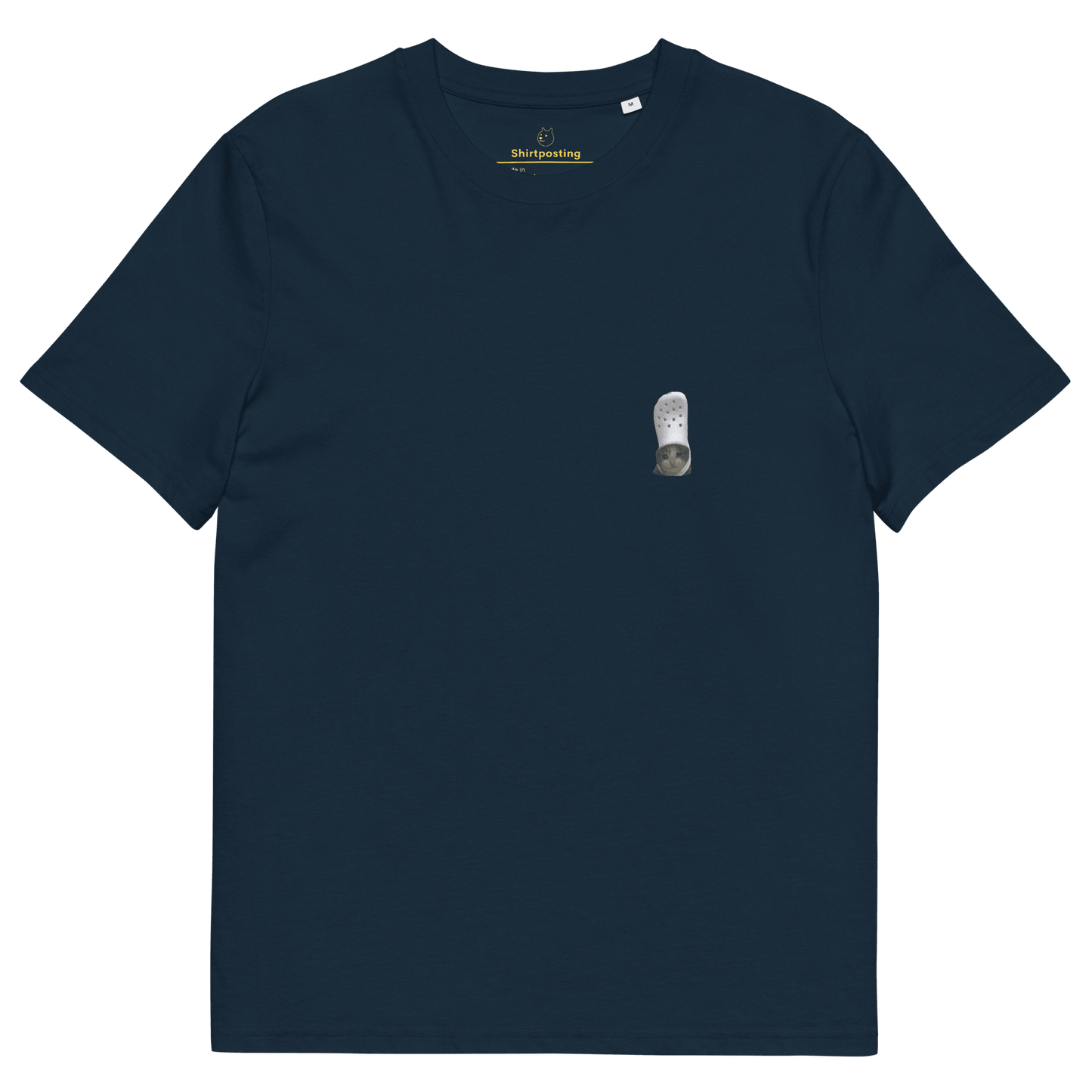 Cat Premium Organic T-Shirt Meme - French Navy | Shirtposting