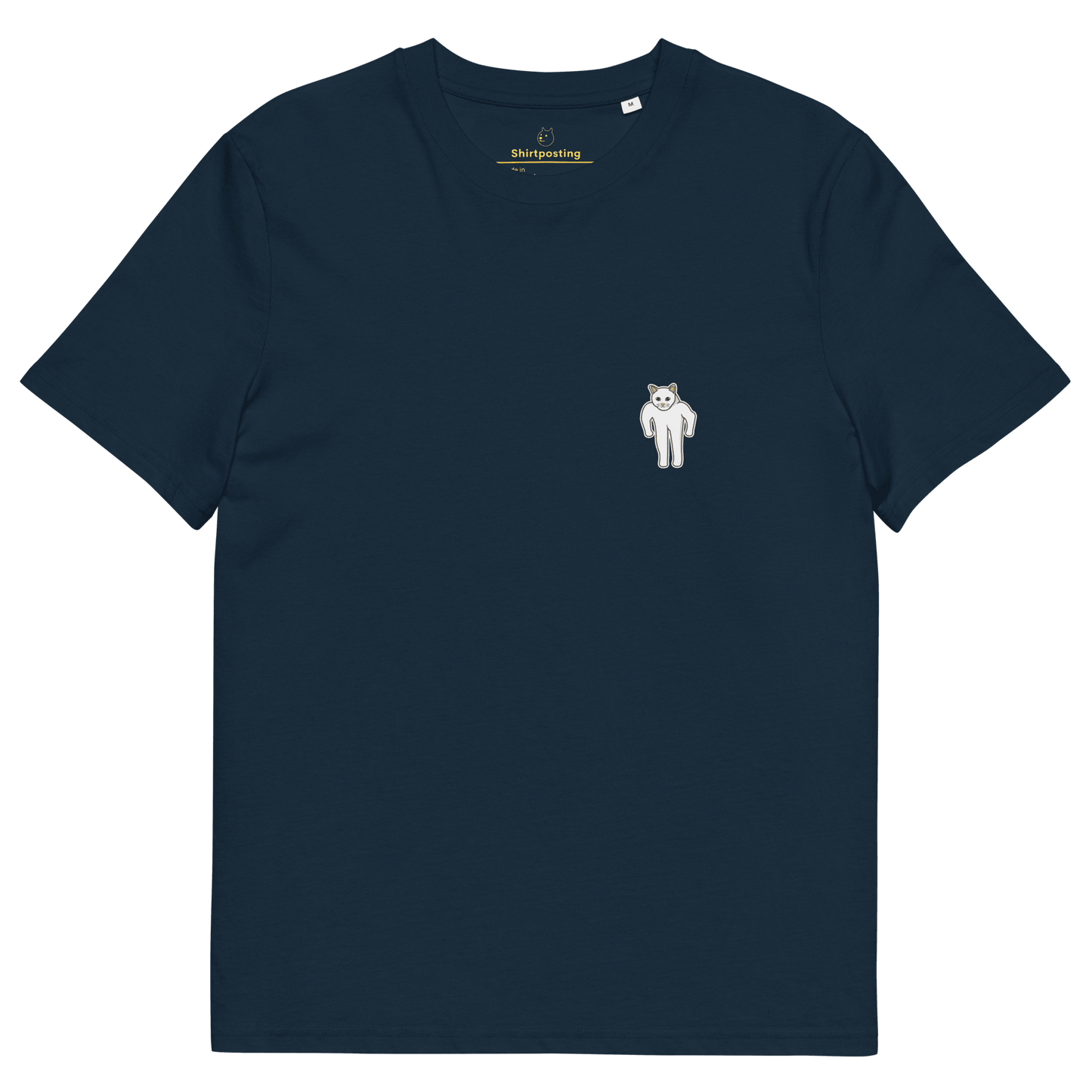 Cat Premium Organic T-Shirt Meme - French Navy | Shirtposting