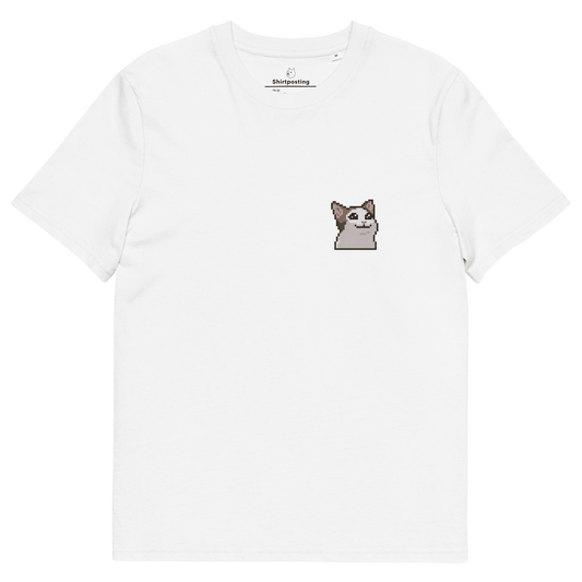 Cat Premium Organic T-Shirt Meme - White | Shirtposting