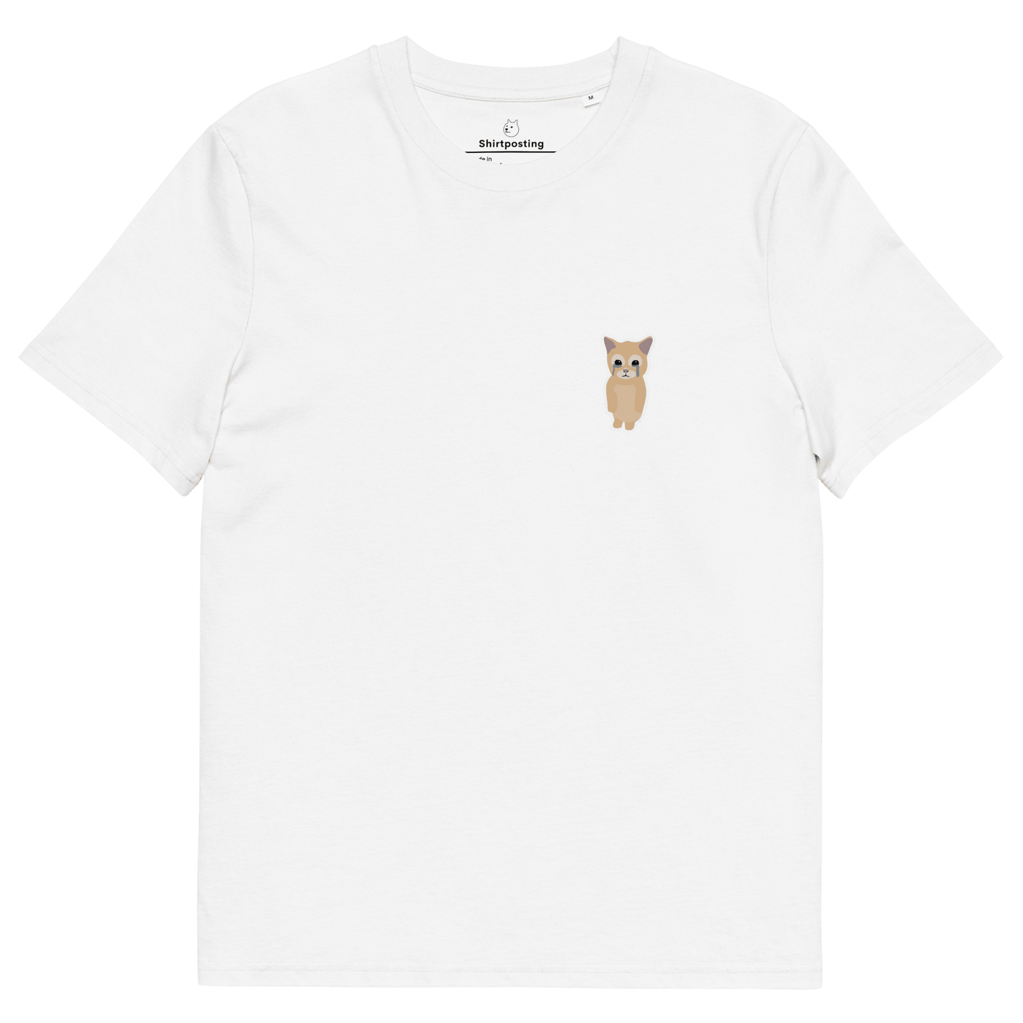 Cat Premium Organic T-Shirt Meme - White | Shirtposting