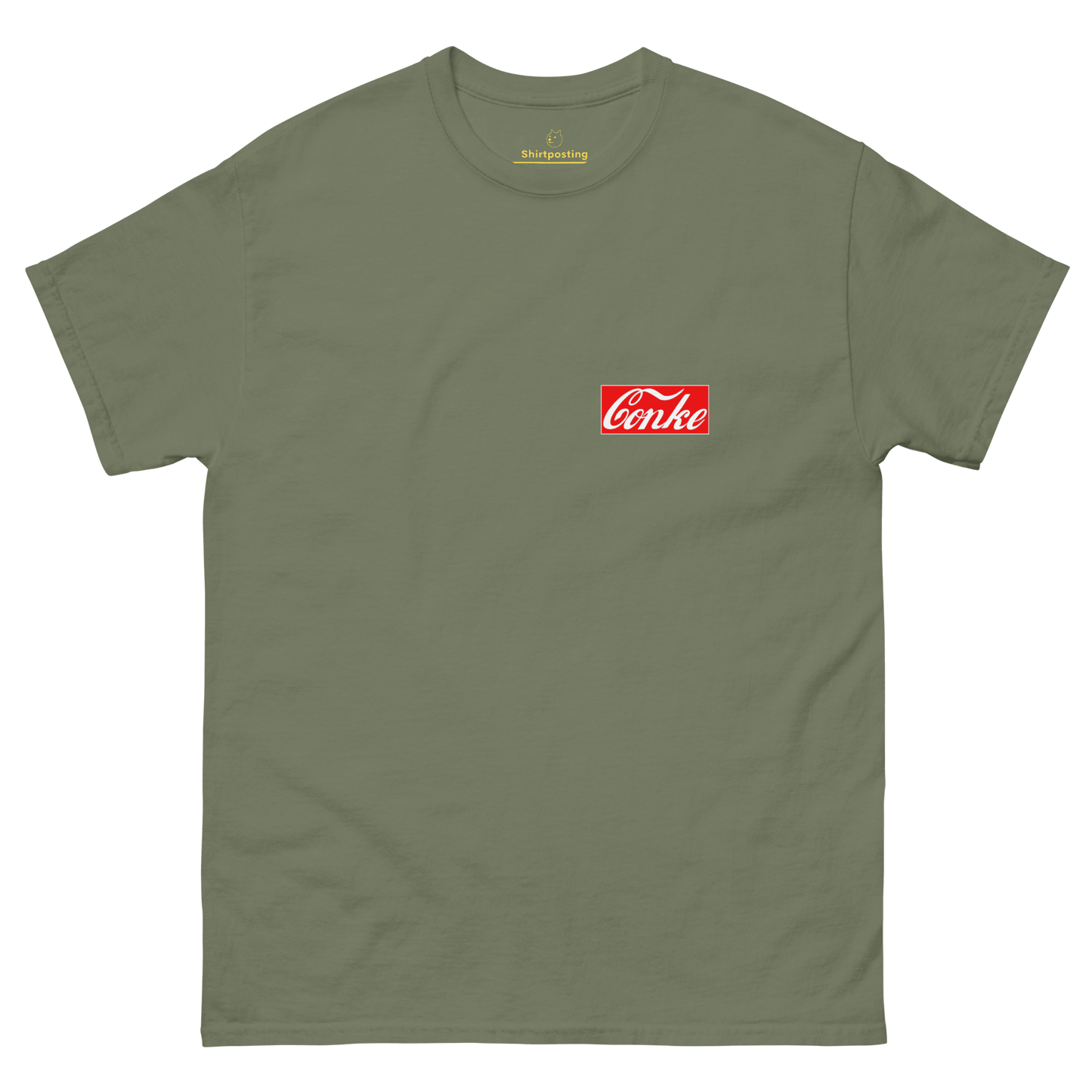 Conke Classic T-Shirt Meme - Military Green | Shirtposting