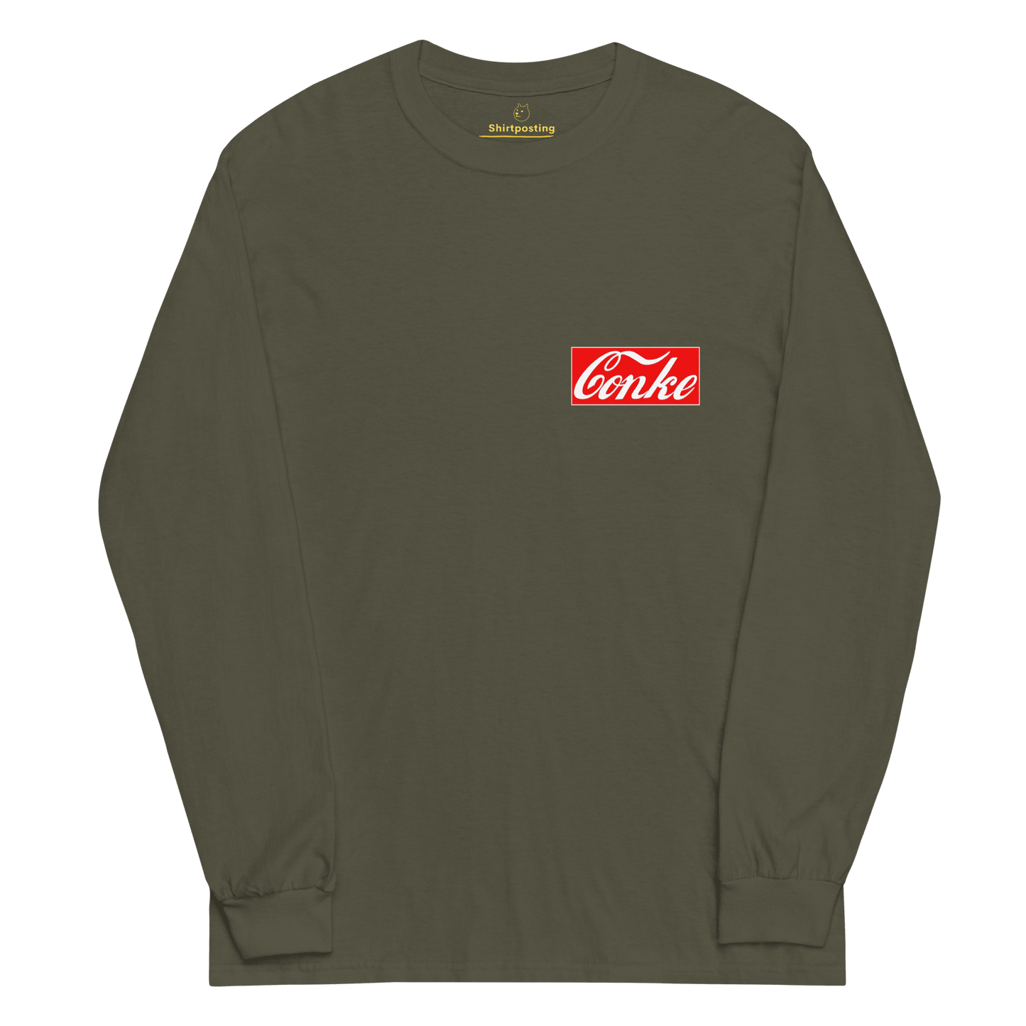 Conke Long Sleeve T-Shirt Meme - Military Green | Shirtposting