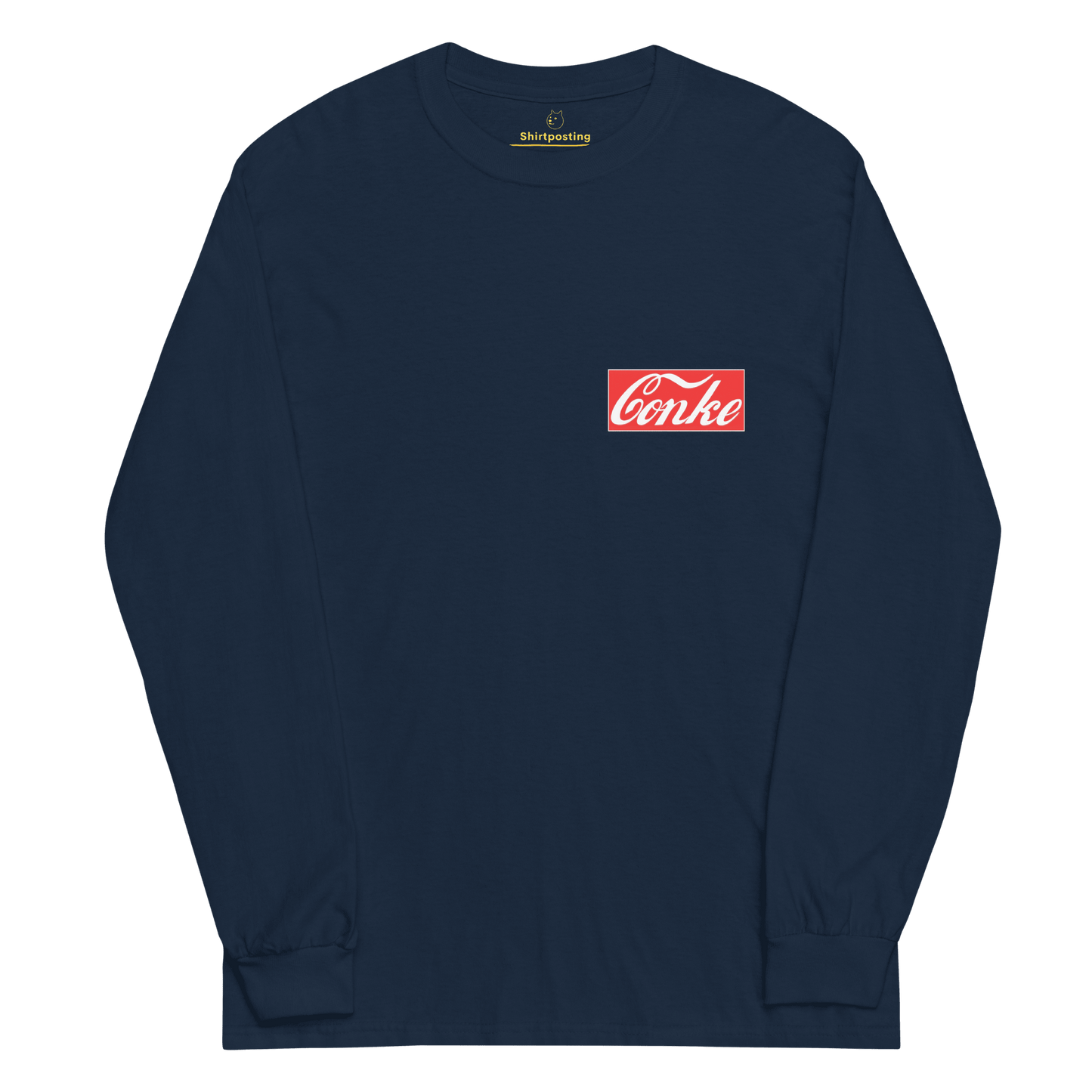 Conke Long Sleeve T-Shirt Meme - Navy | Shirtposting