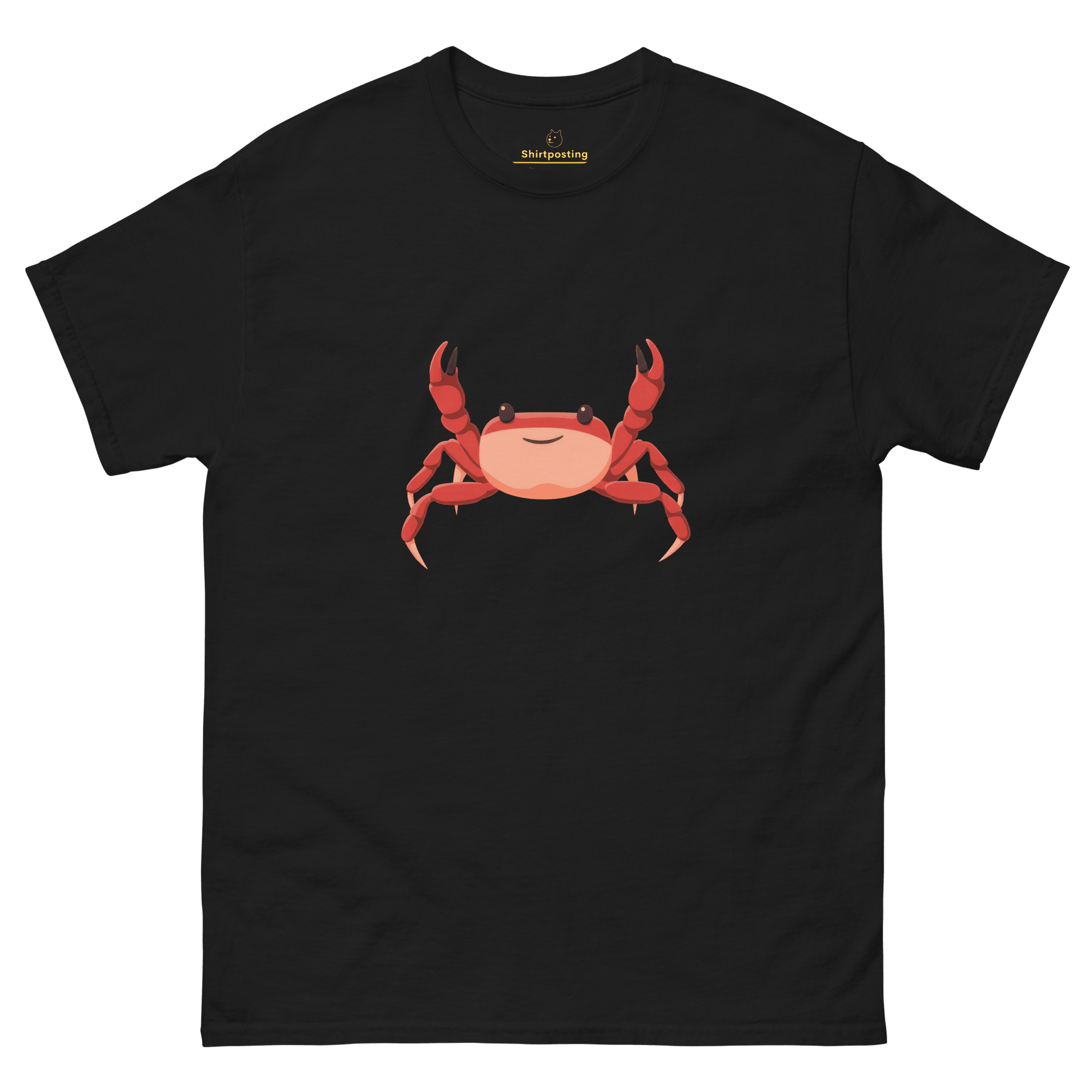 Crab Classic T-Shirt Meme - Black | Shirtposting