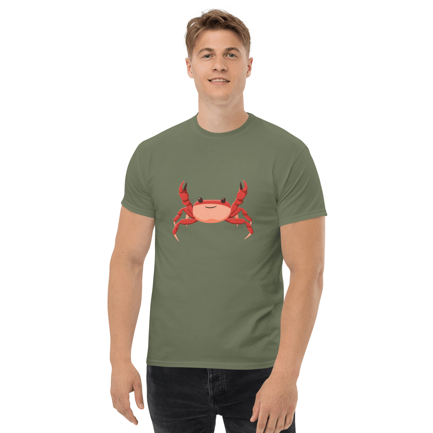 Crab Classic T-Shirt Meme - Military Green | Shirtposting
