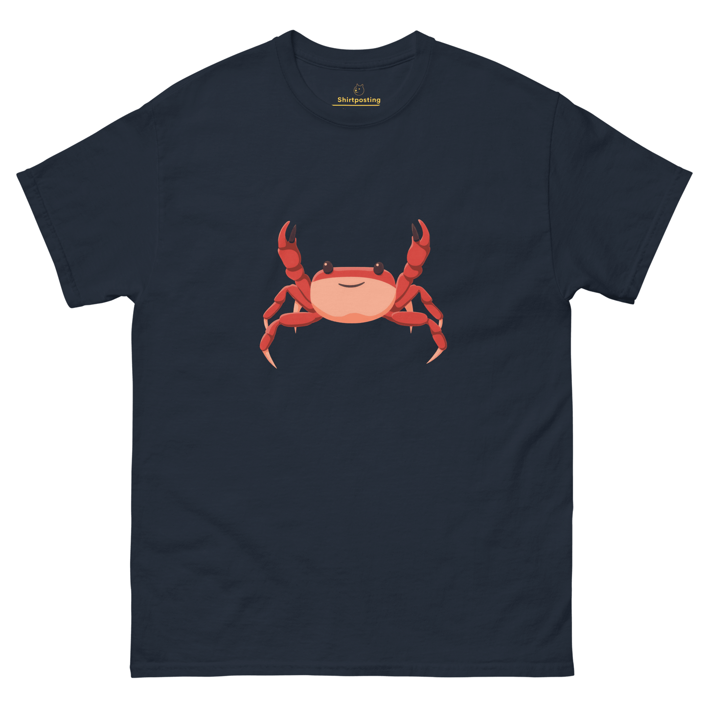 Crab Classic T-Shirt Meme - Navy | Shirtposting