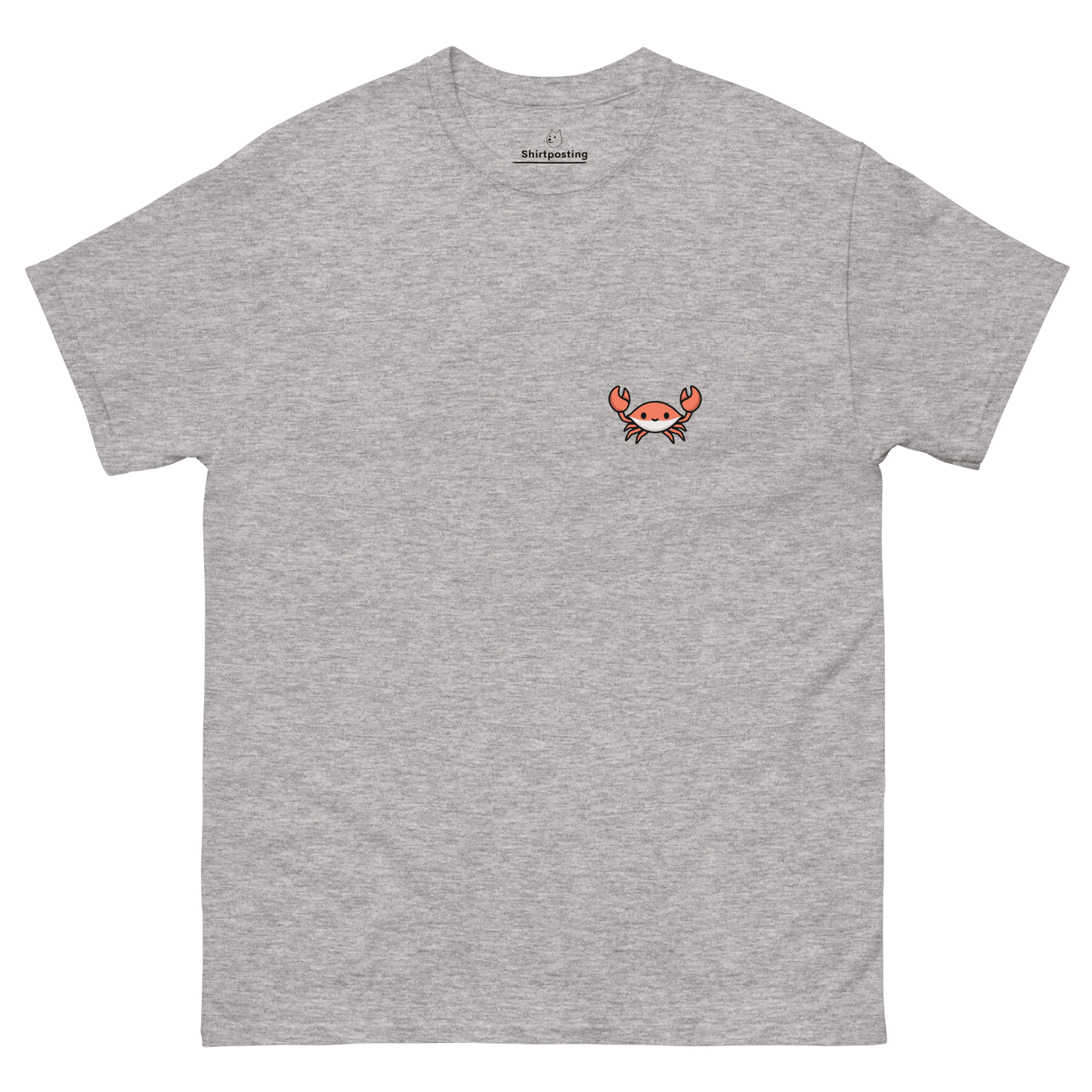 Crab Classic T-Shirt Meme - Sport Grey | Shirtposting