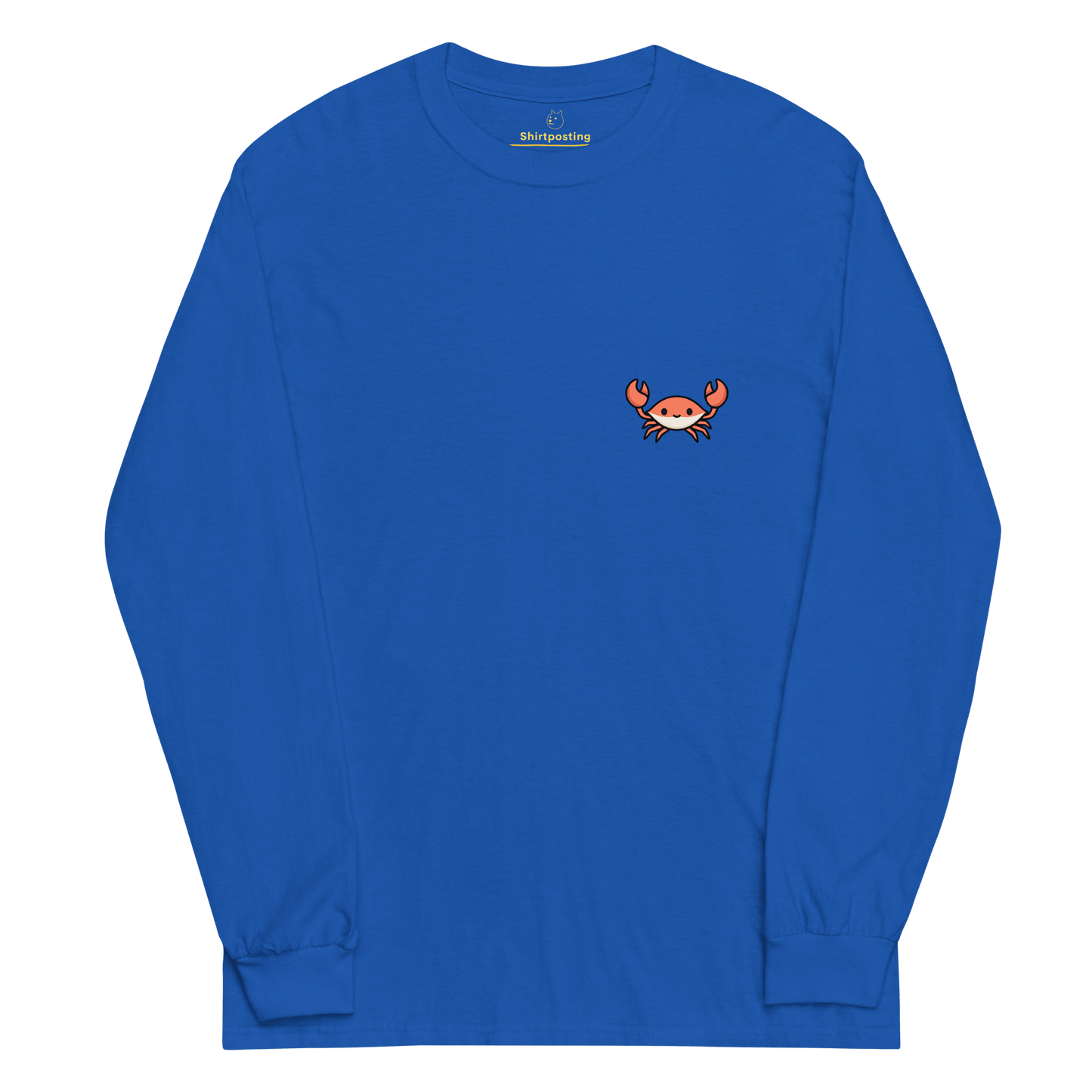 Crab Long Sleeve T-Shirt Meme - Royal | Shirtposting