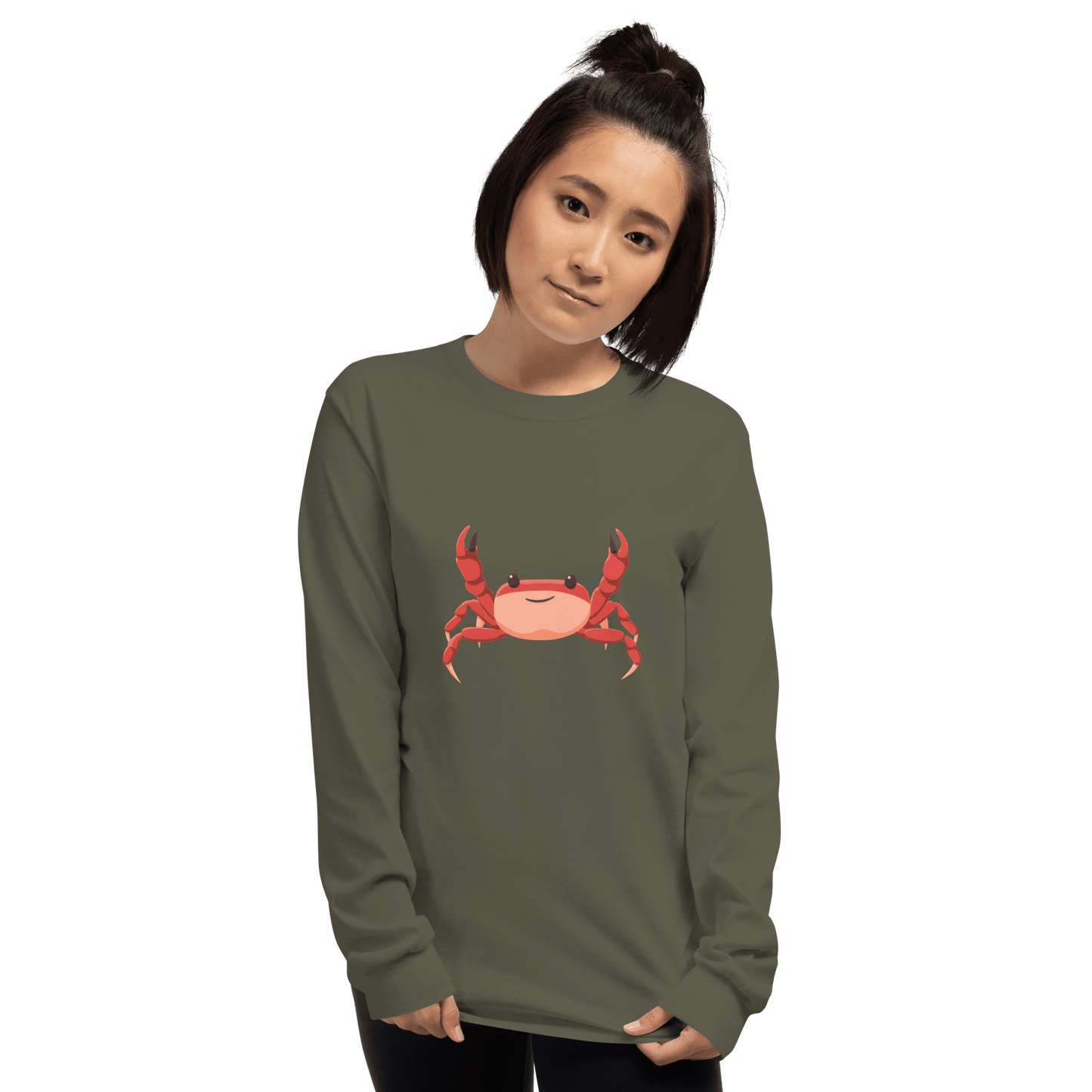 Crab Long Sleeve T-Shirt Meme - Sport Grey | Shirtposting