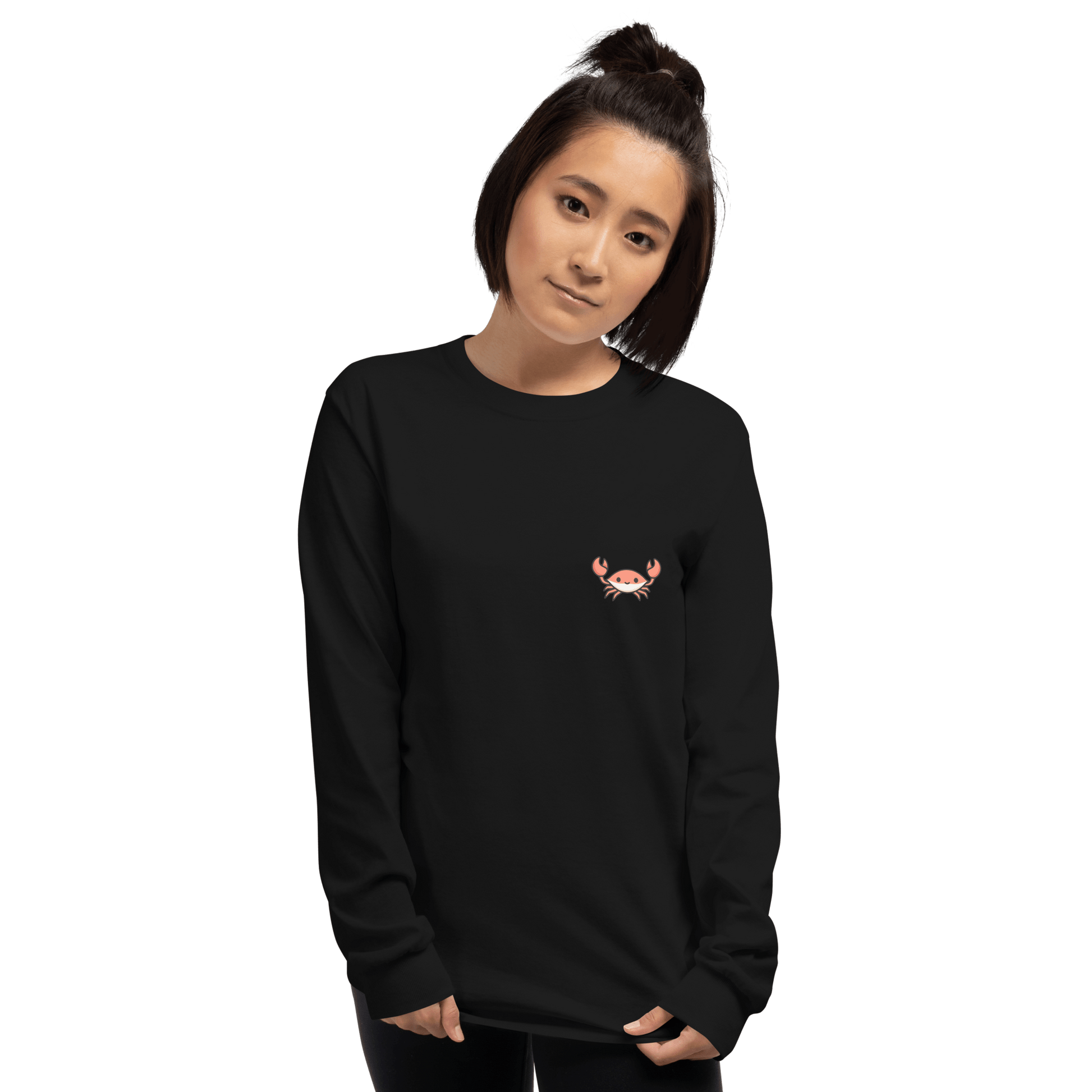 Crab Long Sleeve T-Shirt Meme - Sport Grey | Shirtposting